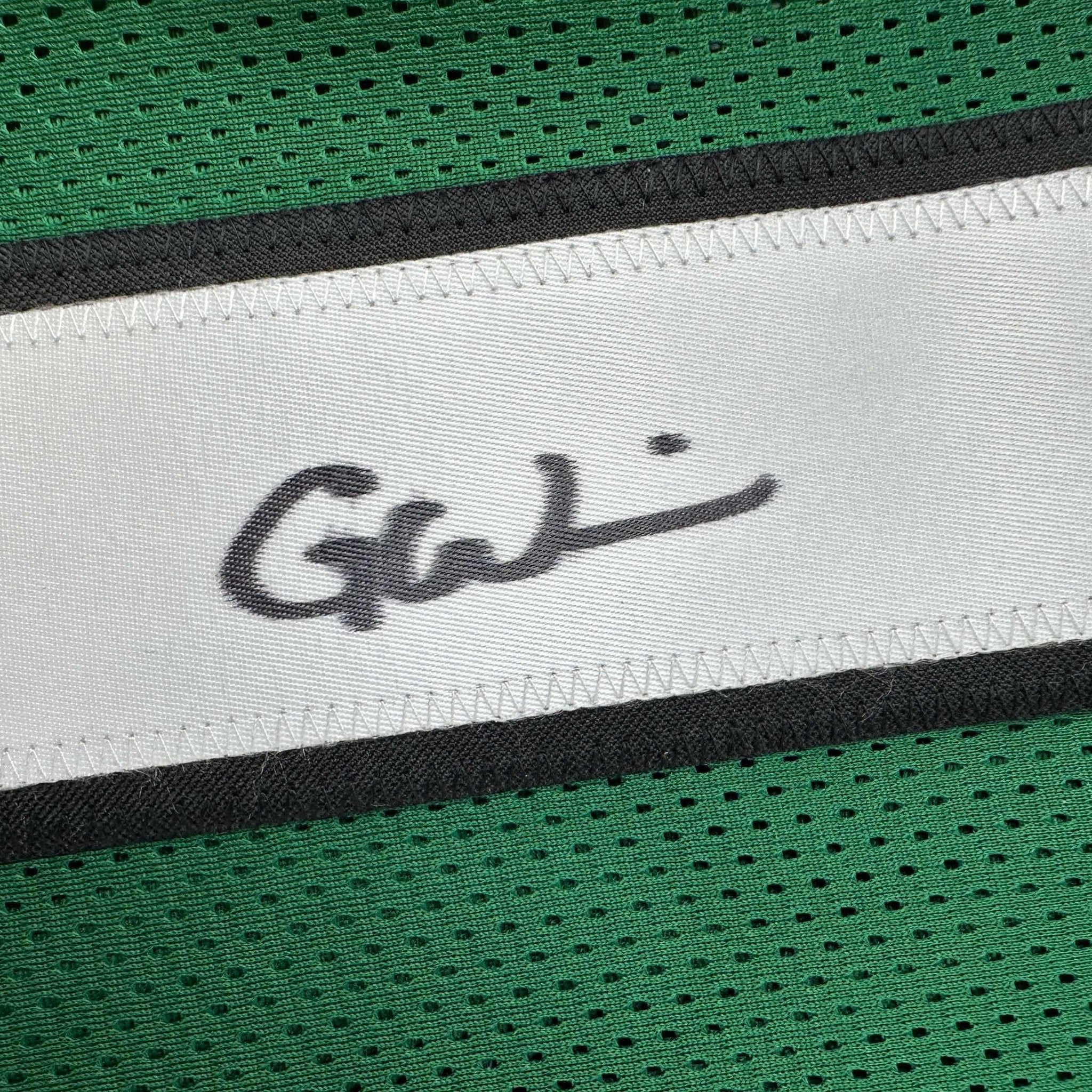 Autographed/Signed Garrett Wilson New York Green Football Jersey JSA COA