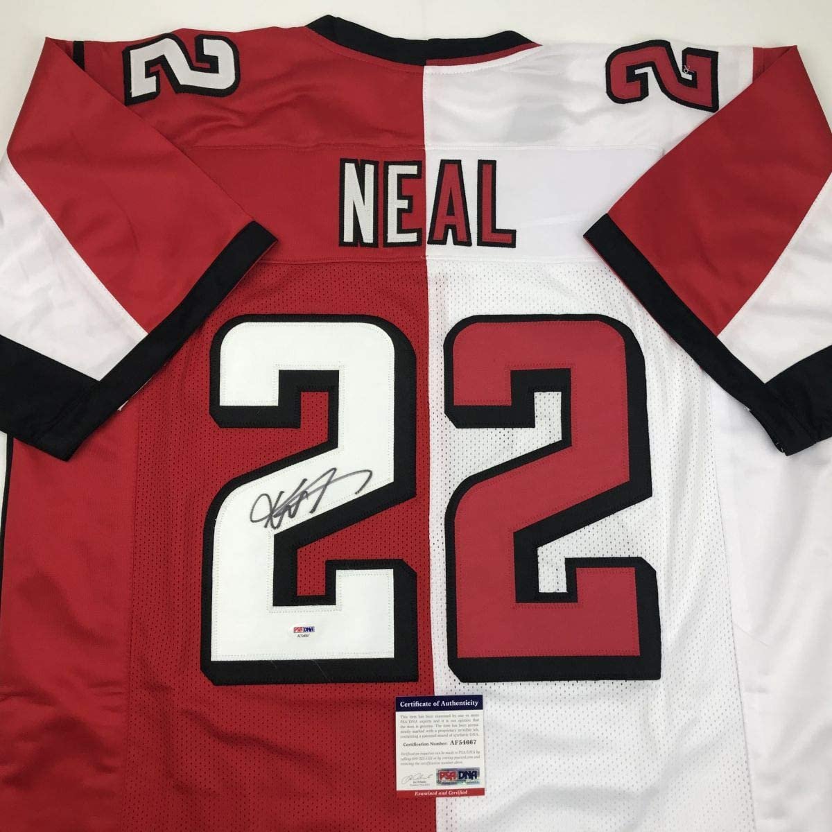 Autographed/Signed Keanu Neal Atlanta Splite Football Jersey PSA/DNA COA