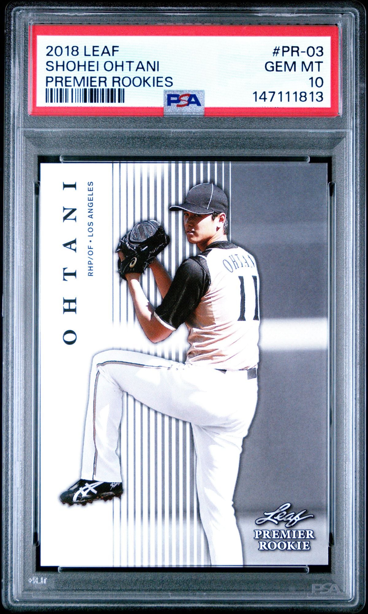 Graded 2018 Leaf Shohei Ohtani #PR-03 Premier Rookies Rookie RC Baseball Card PSA 10 Gem Mint