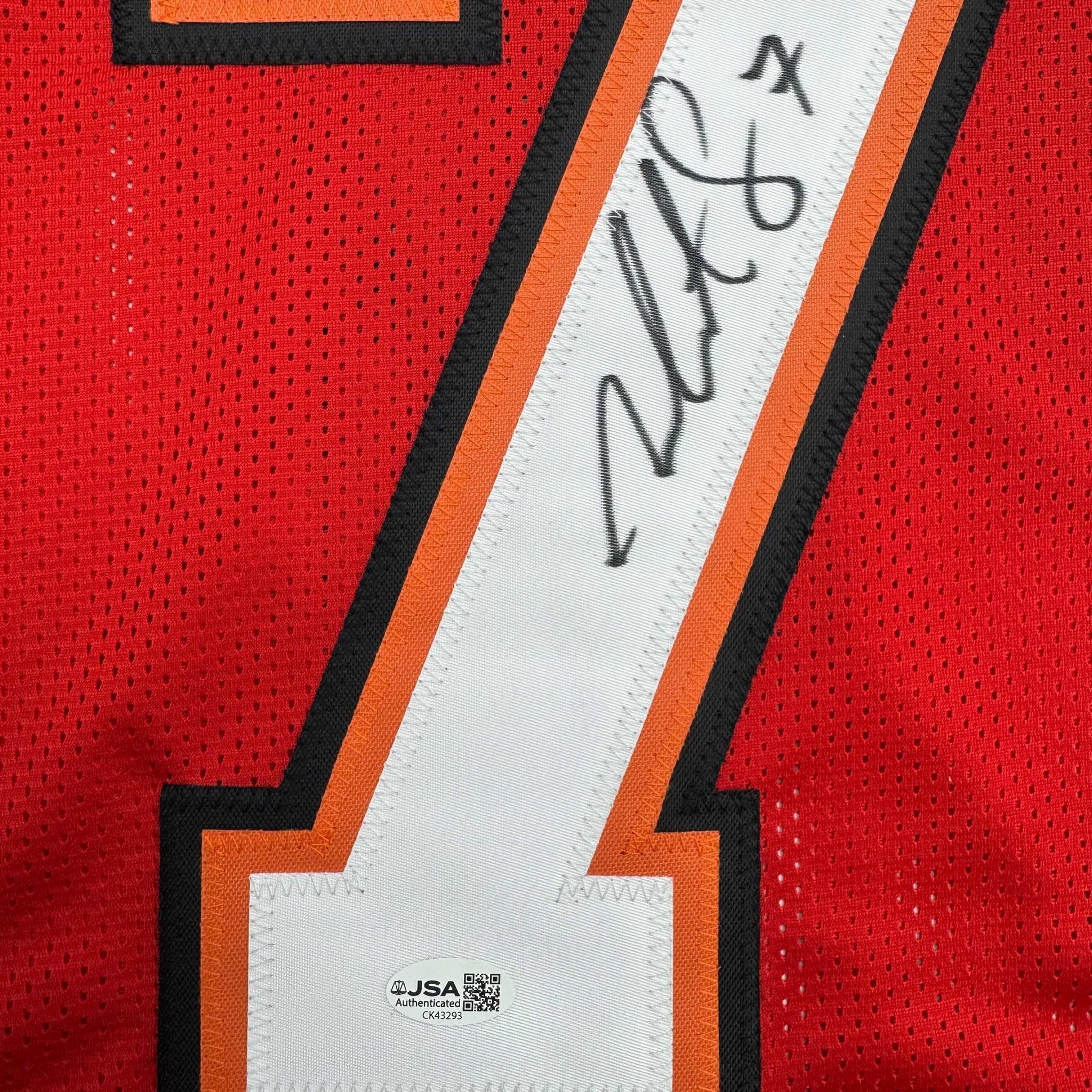 Autographed/Signed Martin Gramatica Tampa Bay Red Football Jersey JSA COA