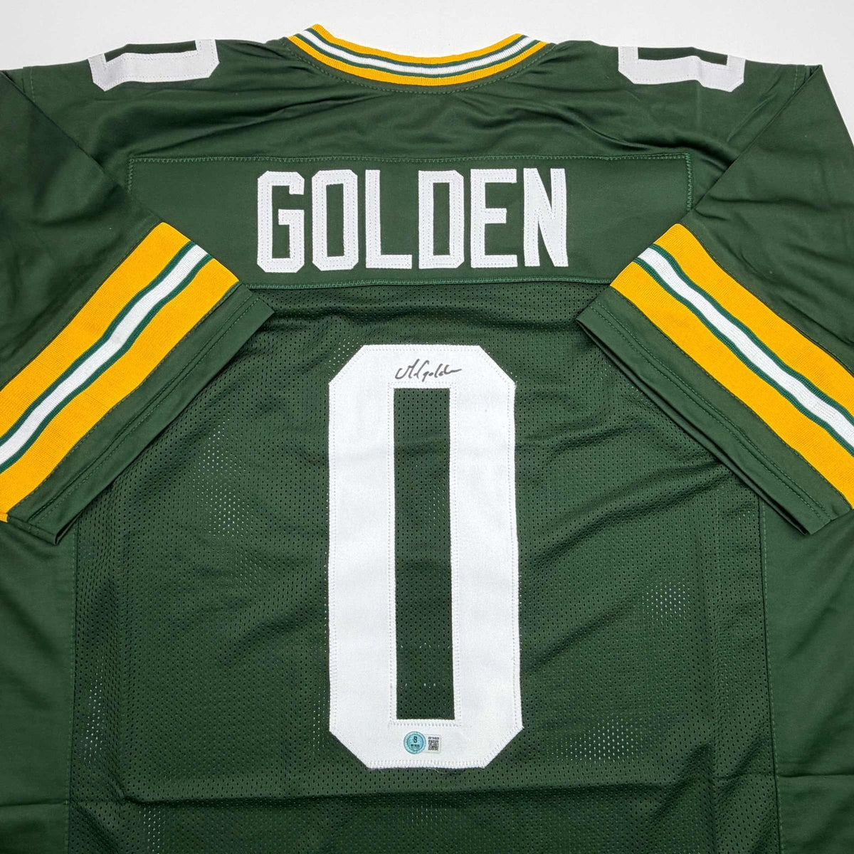 Autographed/Signed Matthew Golden Green Bay Green Football Jersey Beckett BAS COA
