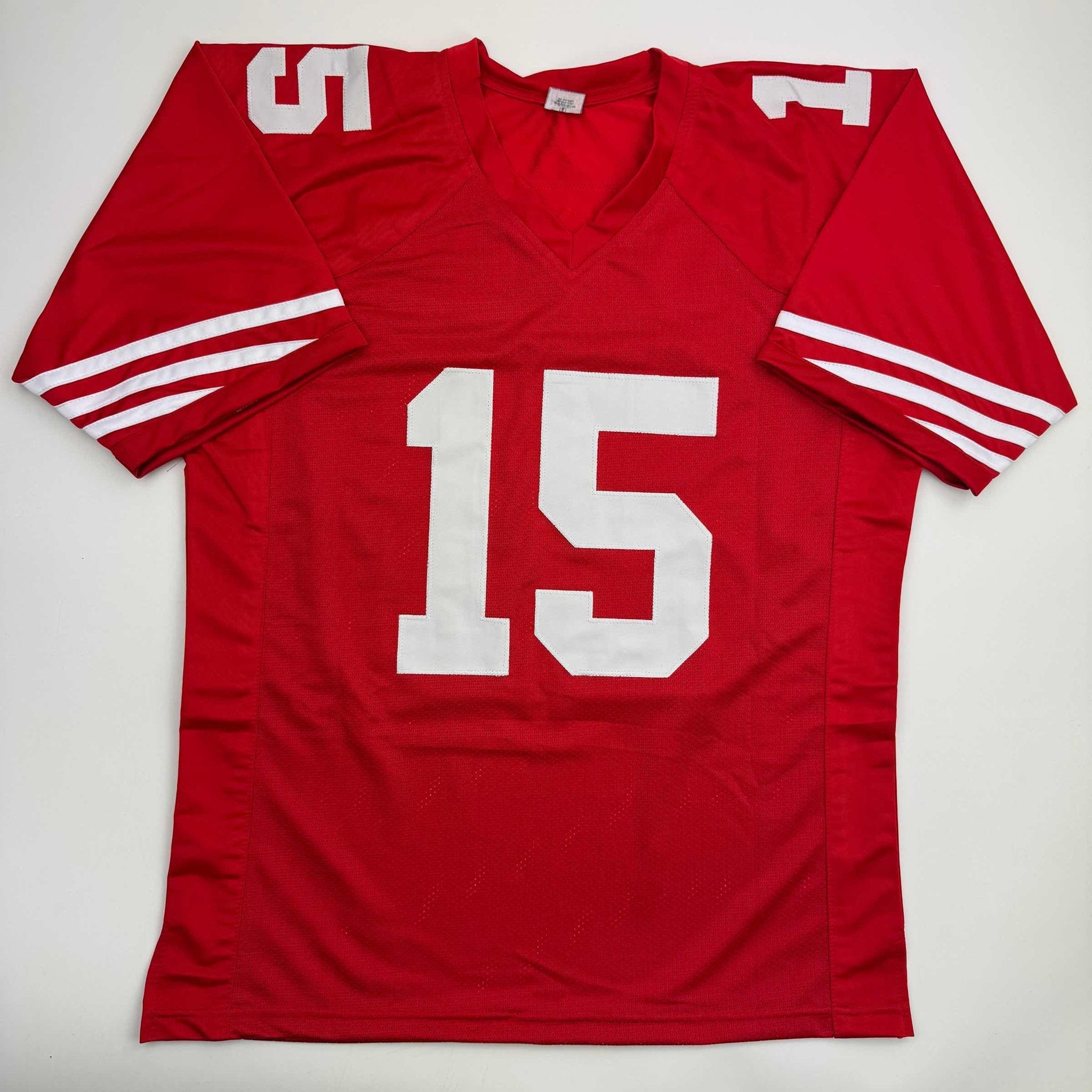 Autographed/Signed Michael Crabtree San Francisco Red Football Jersey Beckett BAS COA