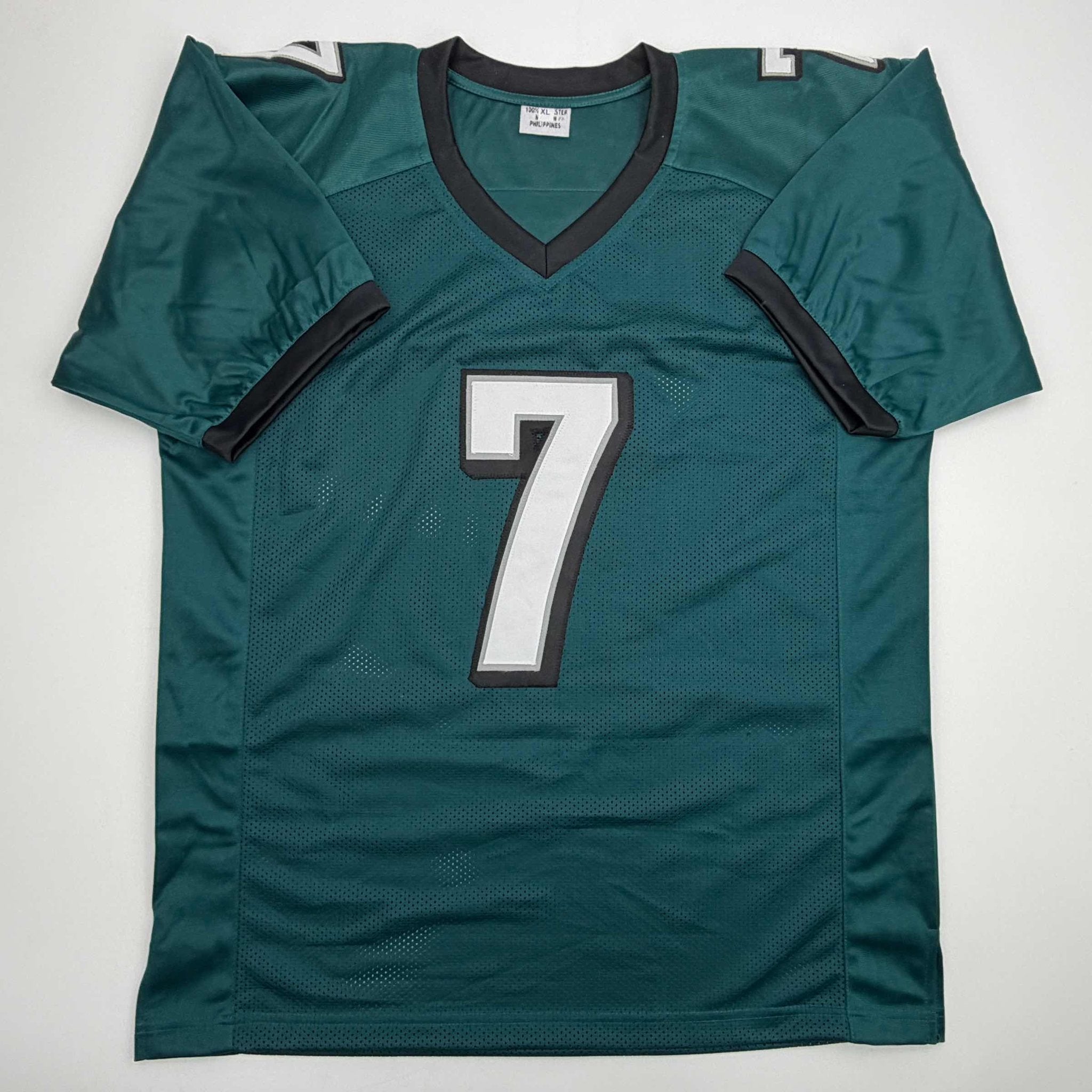 Autographed/Signed Michael Mike Vick Philadelphia Green Football Jersey Beckett BAS COA