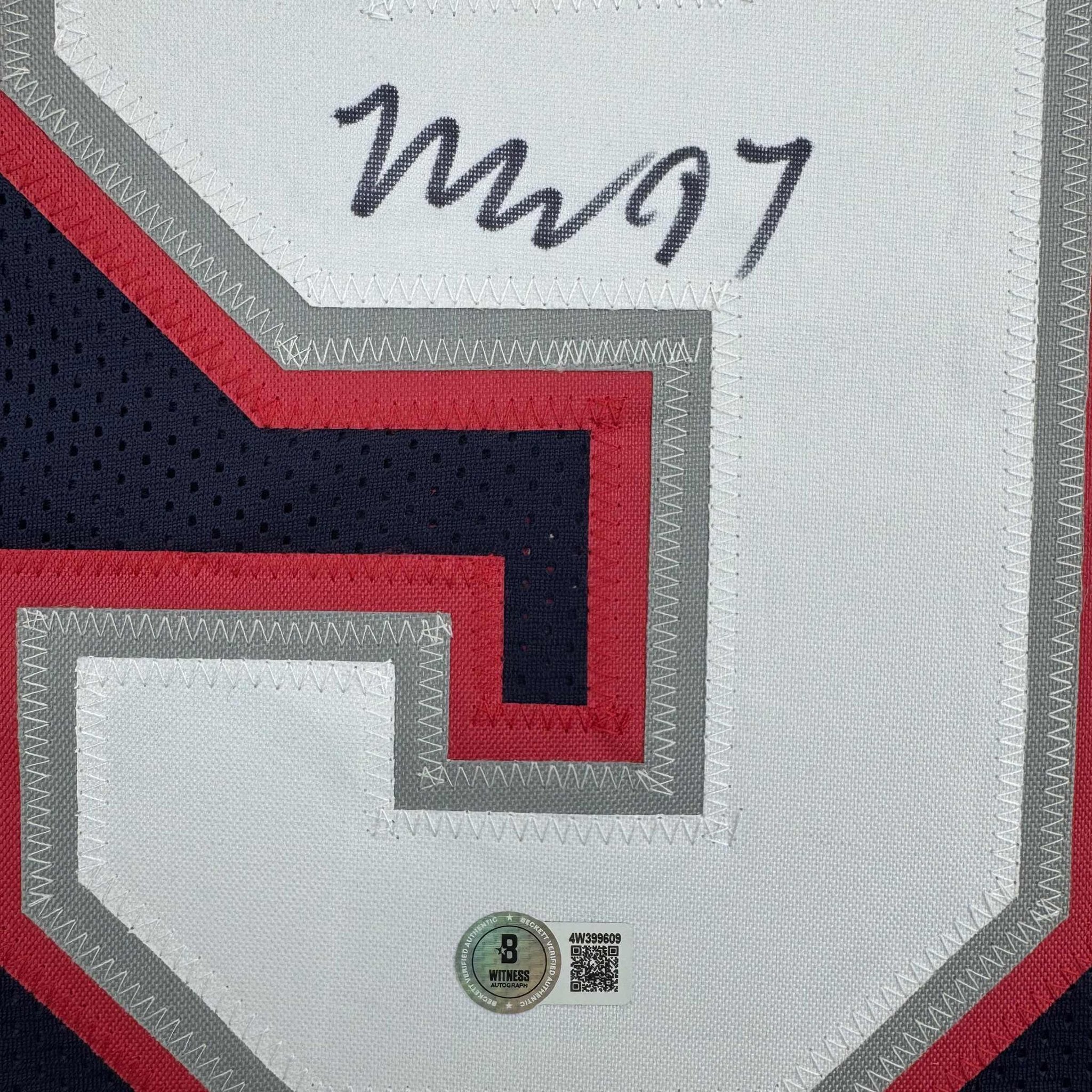 Autographed/Signed Milton Williams New England Blue Football Jersey Beckett BAS COA