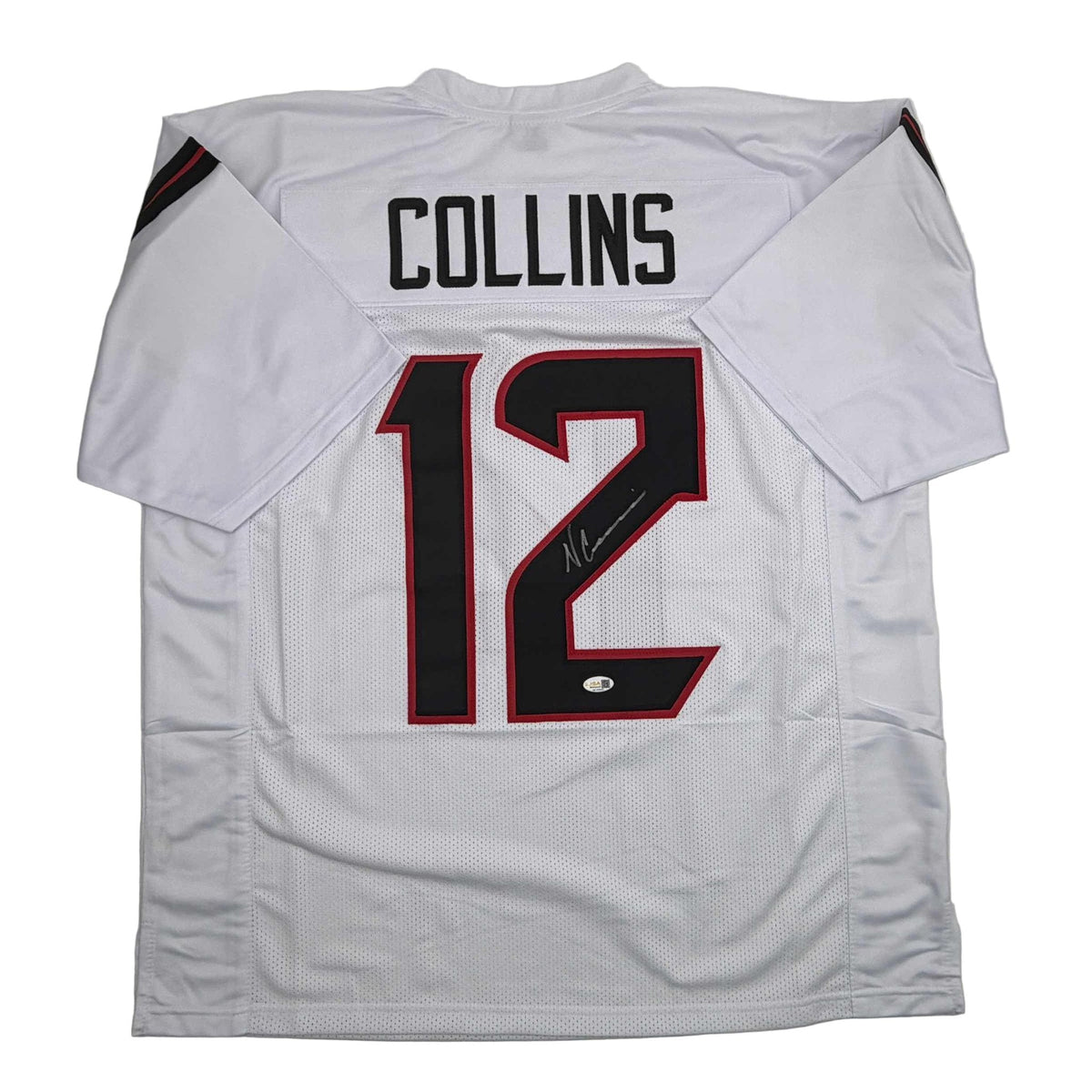 Autographed/Signed Nico Collins Houston White Football Jersey JSA COA