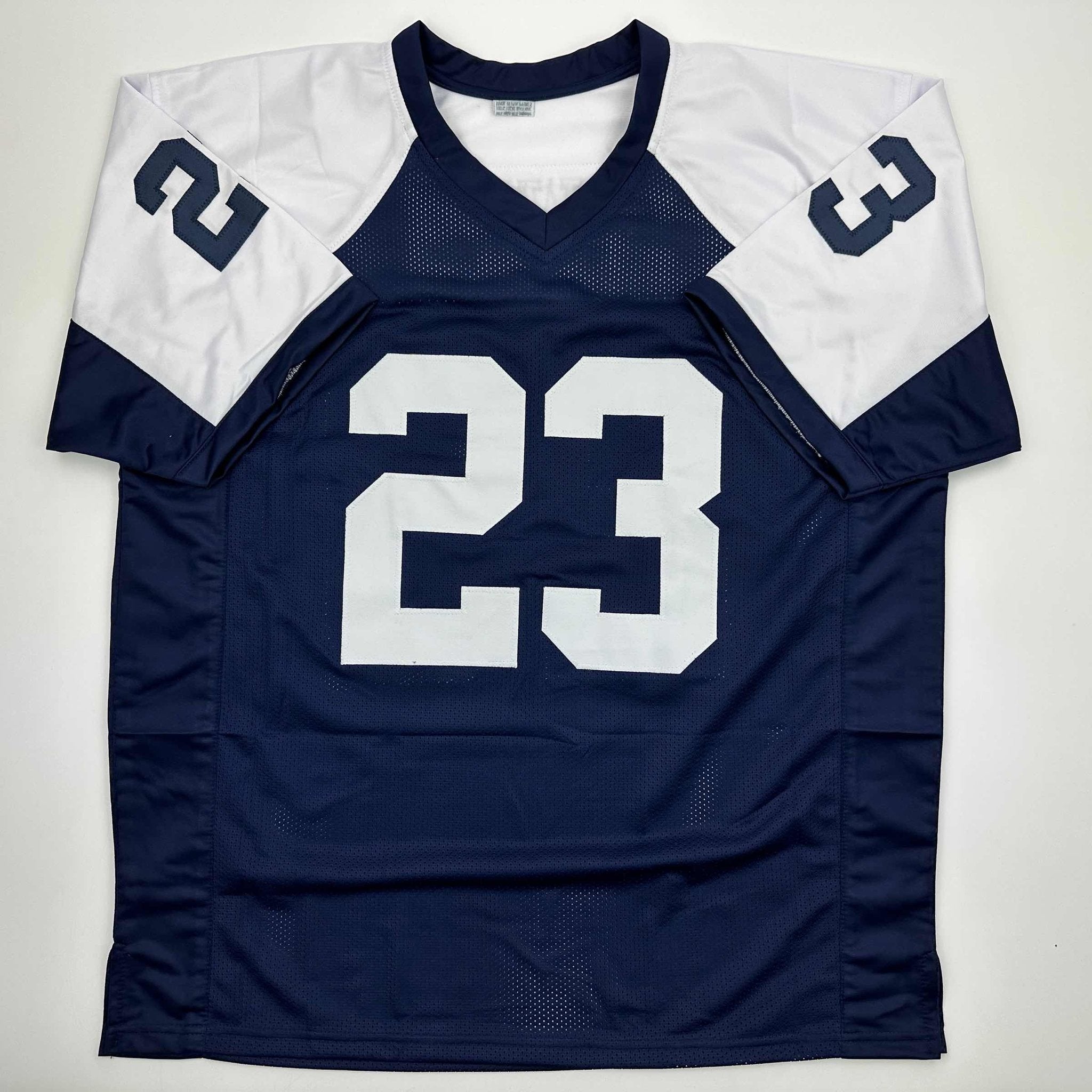 Autographed/Signed Rico Dowdle Dallas Thanksgiving Day Football Jersey Beckett BAS COA