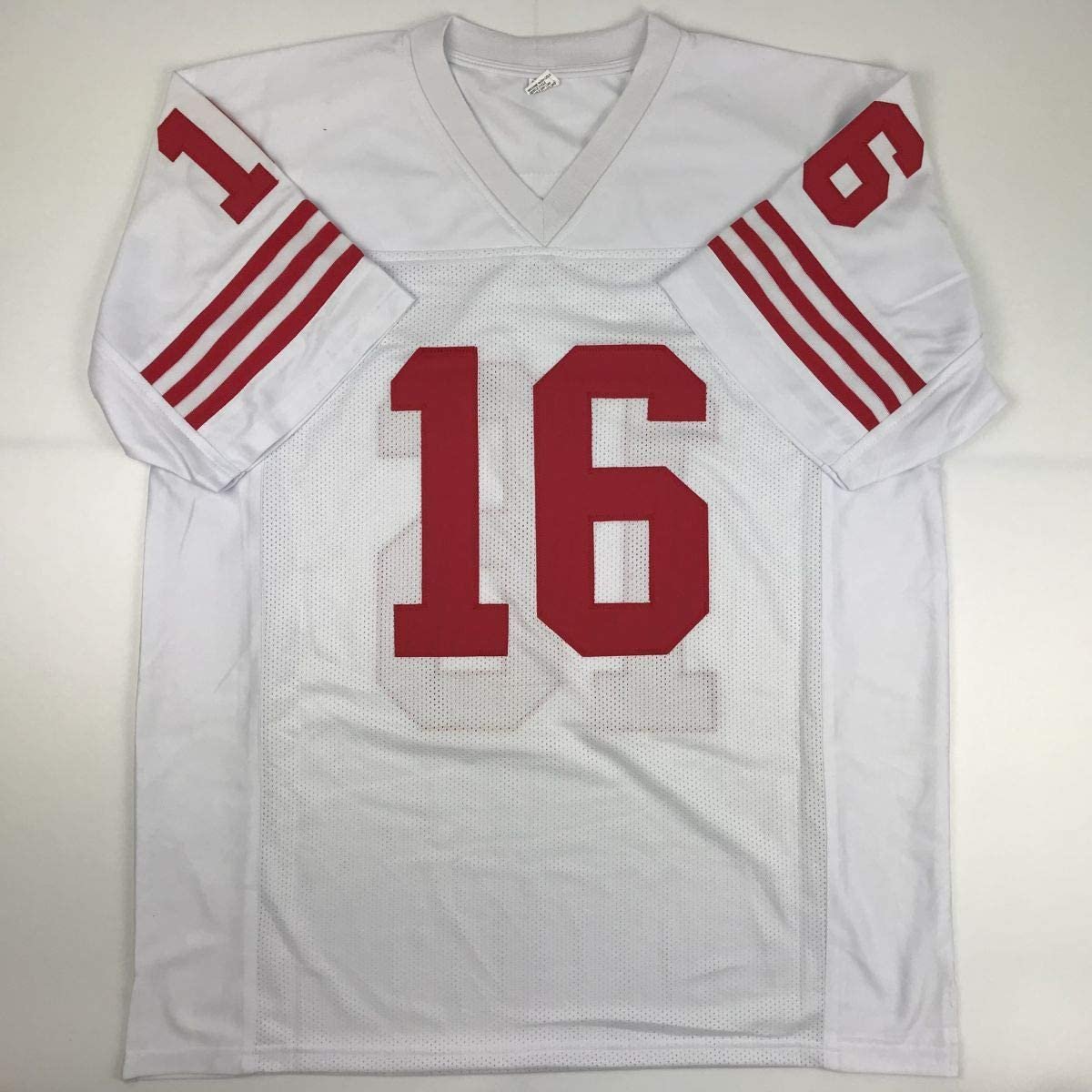 Autographed/Signed Joe Montana San Francisco White Football Jersey JSA COA