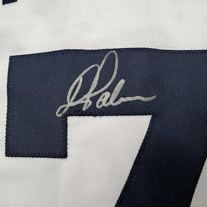 Framed Autographed/Signed Dean Palmer 35x39 Detroit White Baseball Jersey Beckett BAS COA