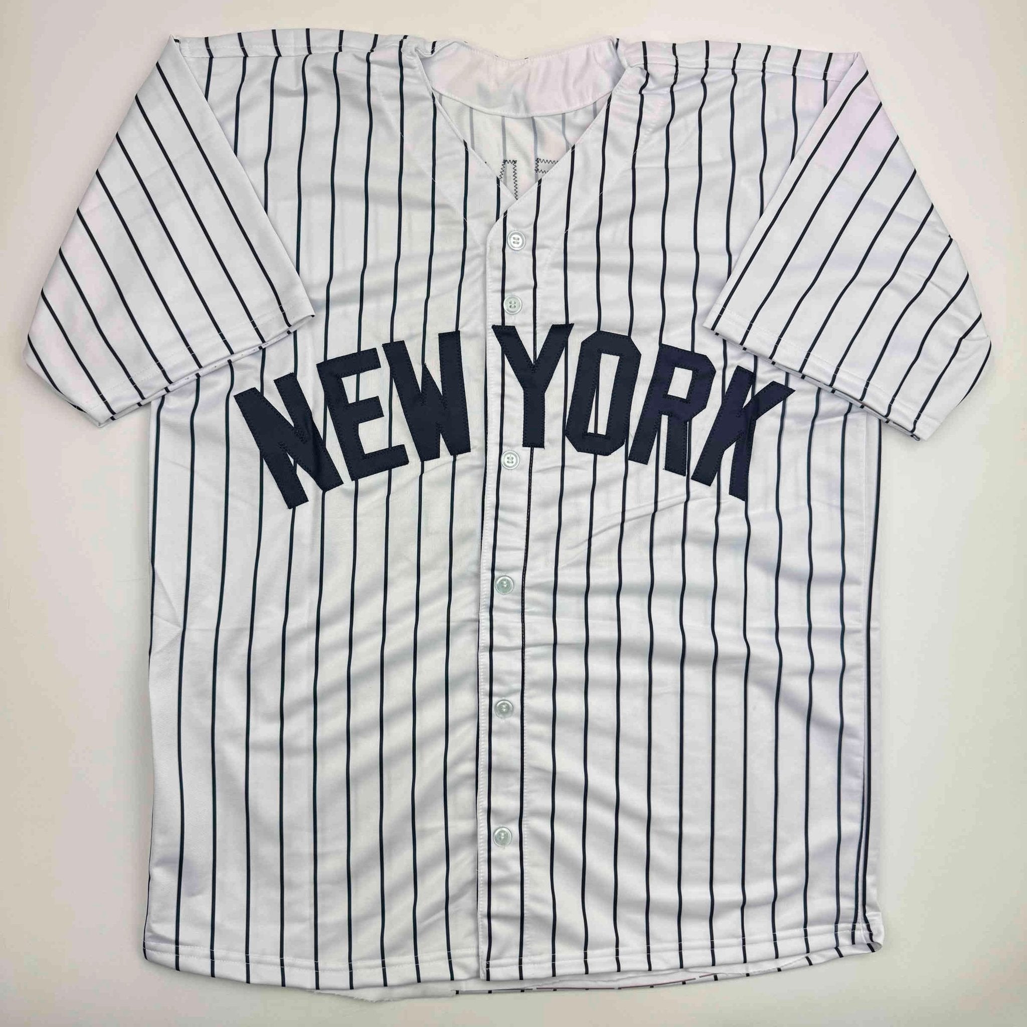 Autographed/Signed Bucky Dent New York Pinstripe Baseball Jersey Beckett BAS COA
