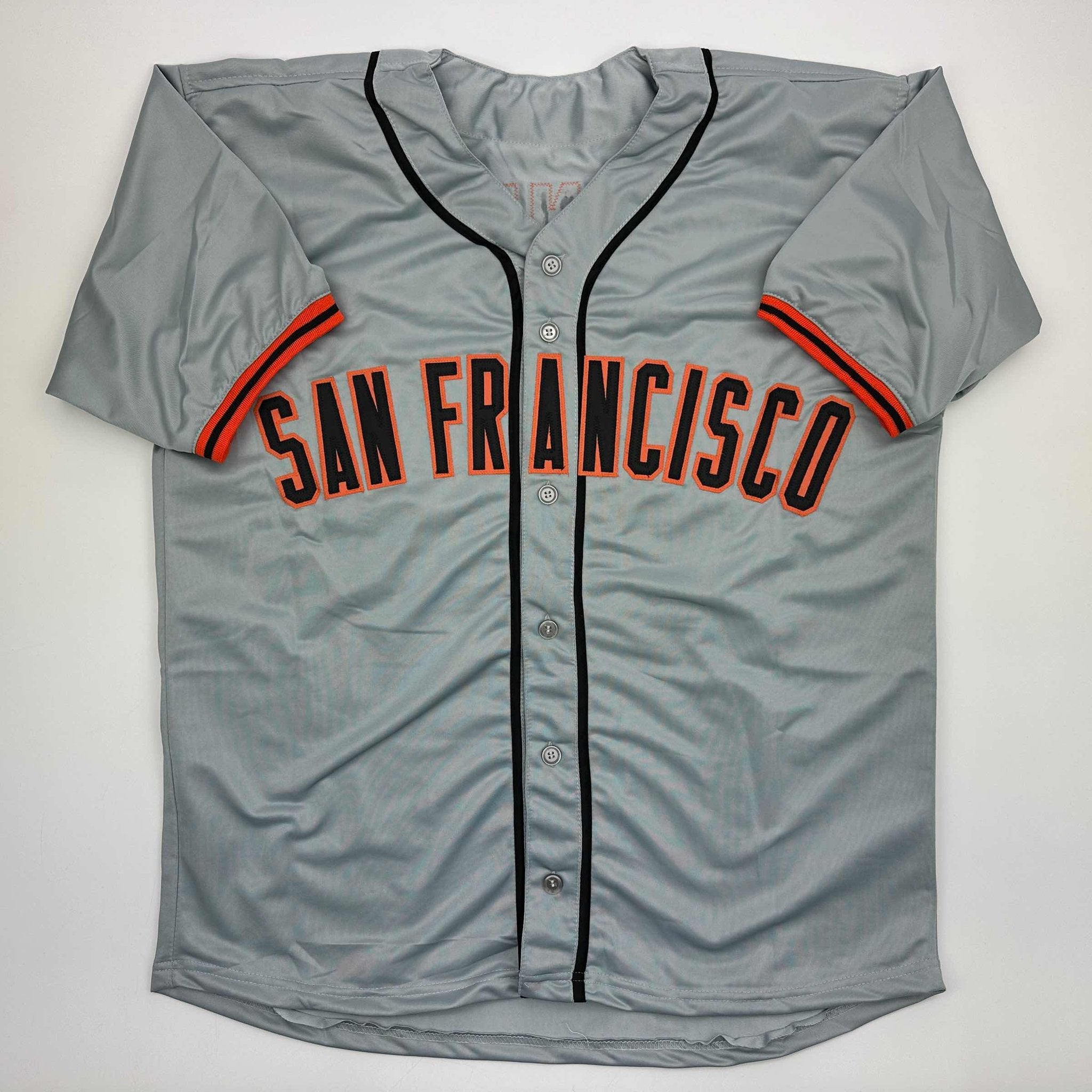 Autographed/Signed Barry Bonds San Francisco Grey Baseball Jersey JSA COA