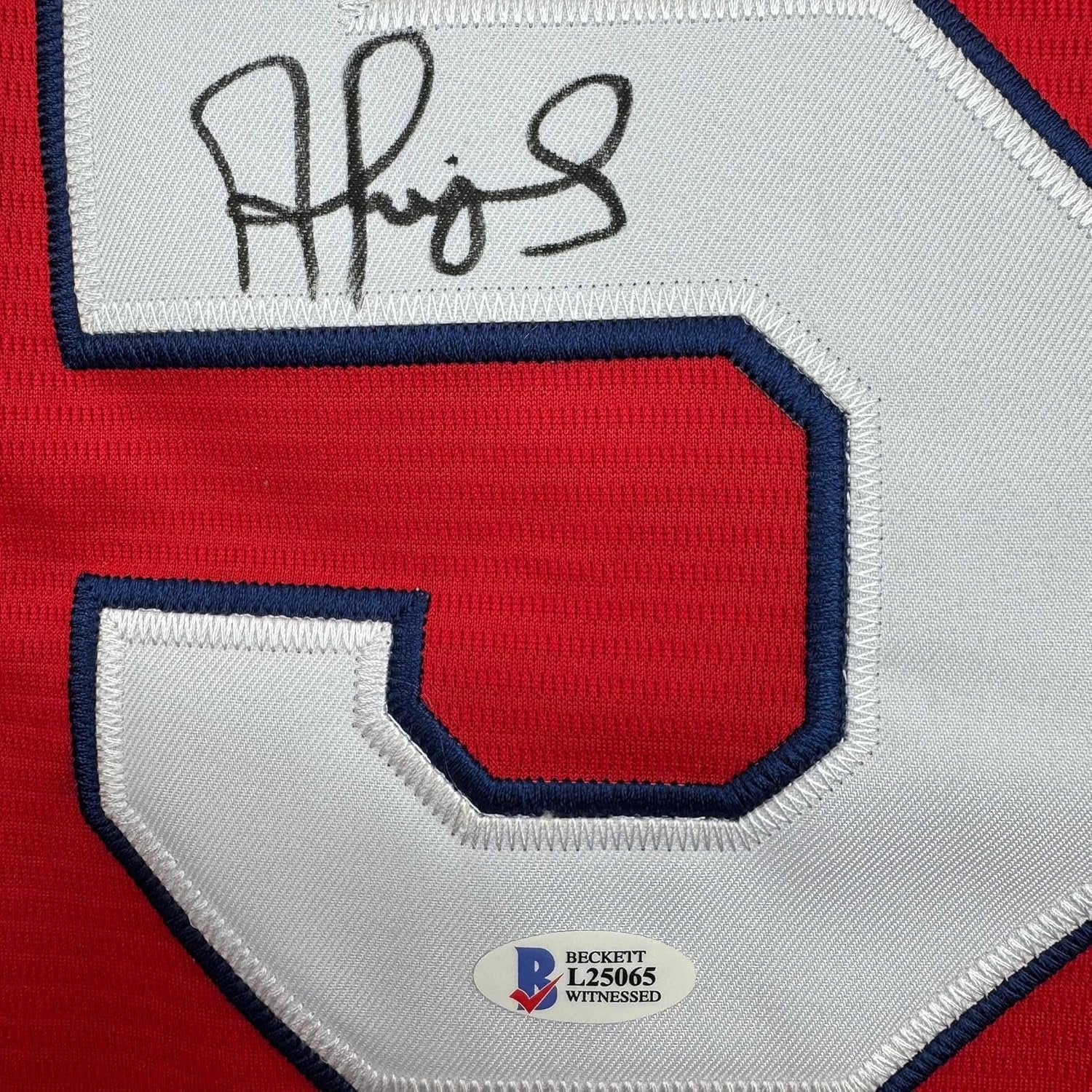 Framed Autographed/Signed Albert Pujols 35x39 St. Louis Red Baseball Jersey Beckett BAS COA