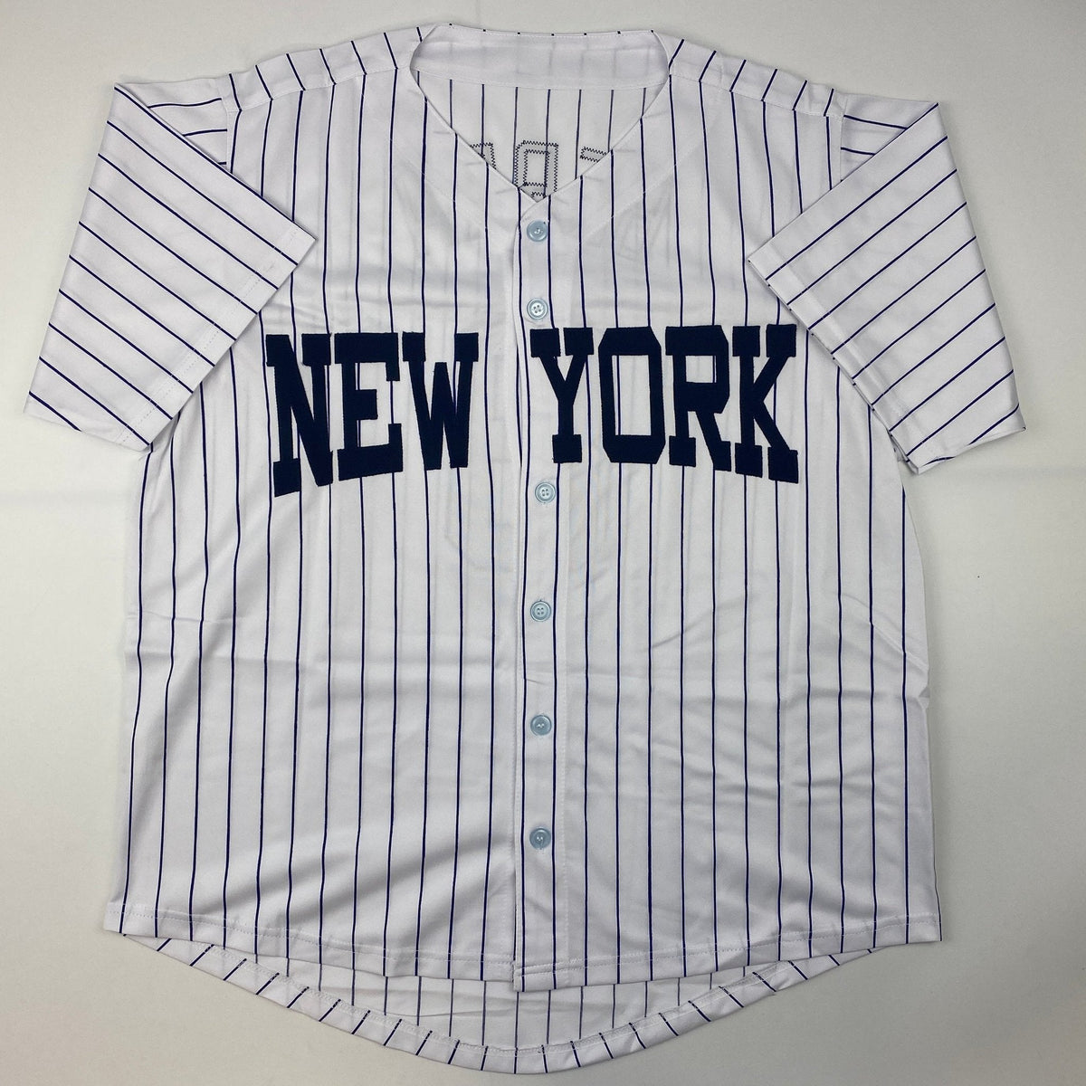 Autographed/Signed Yogi Berra New York Pinstripe Baseball Jersey JSA COA