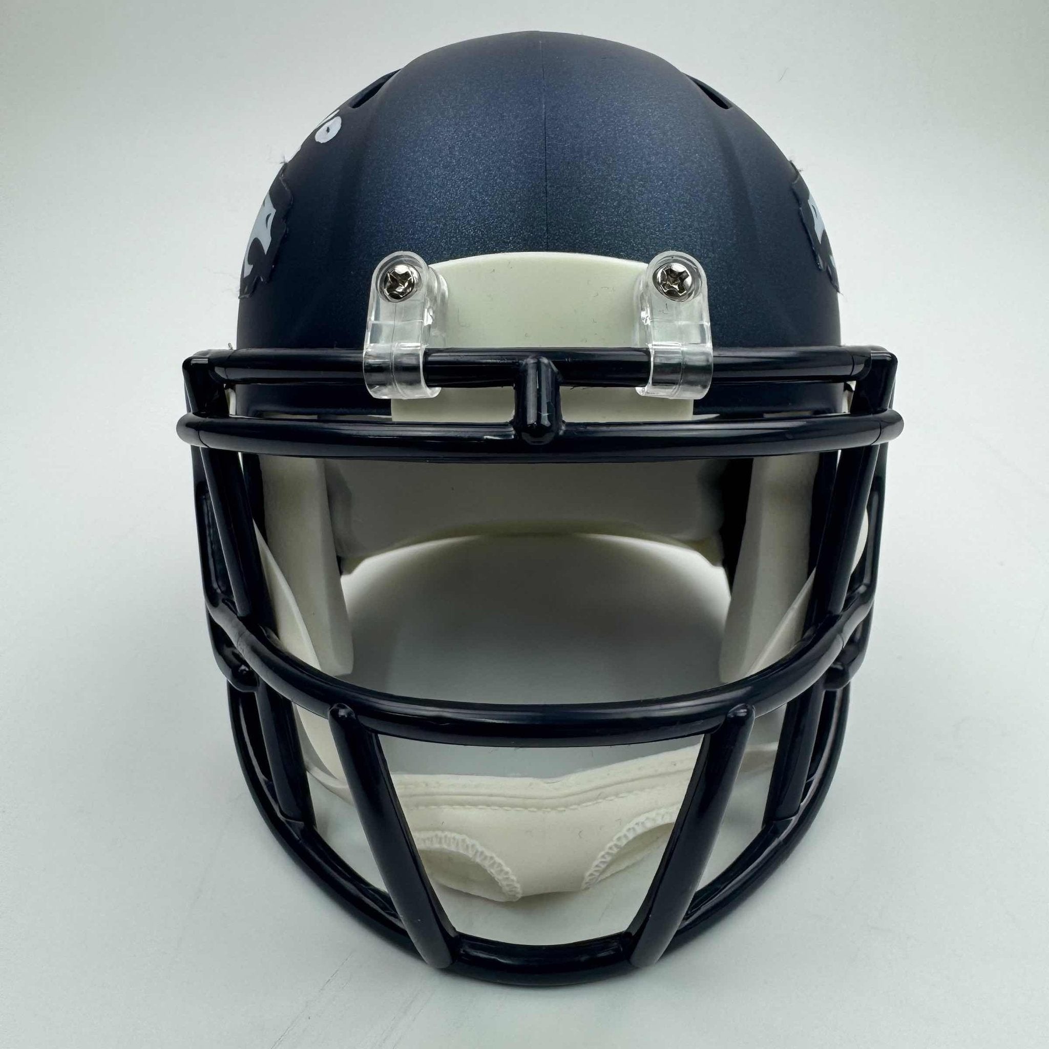 Autographed/Signed Bo Nix Denver Broncos Football Mini Helmet Fanatics COA