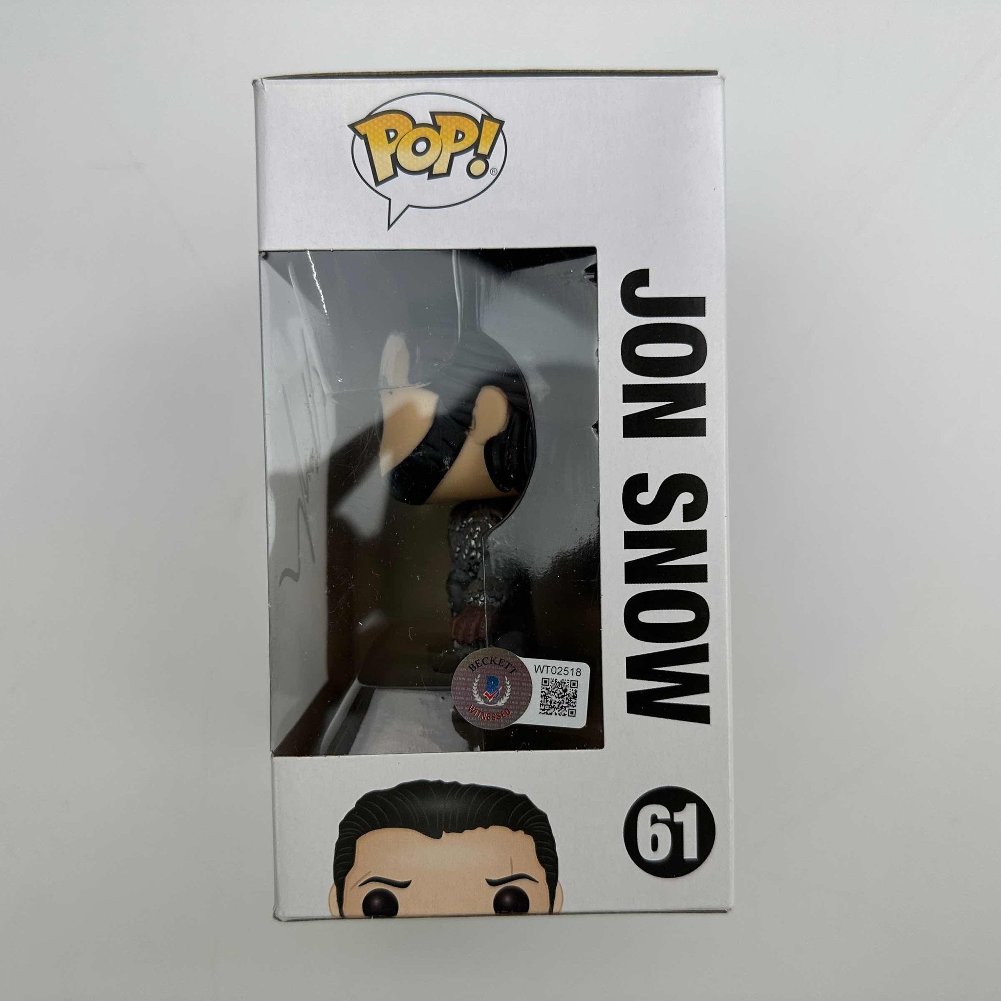 Autographed/Signed Kit Harington Jon Snow #61 Game of Thrones Funko Pop TV Television Figurine Toy Beckett BAS COA