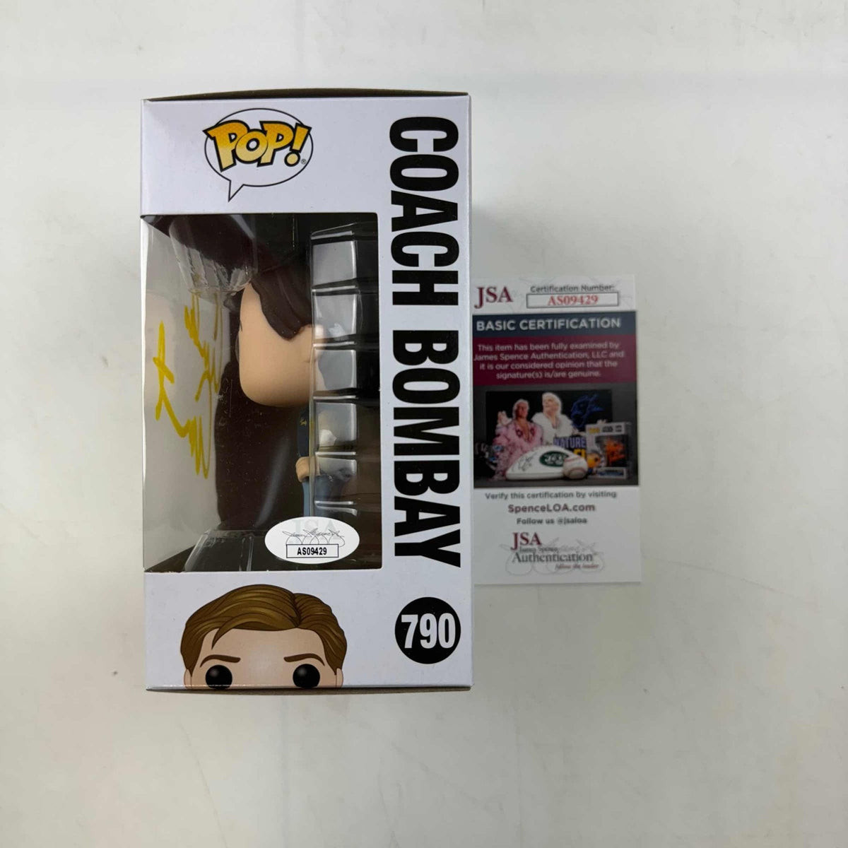 Autographed/Signed Coach Gordon Bombay Emilio Estevez The Mighty Ducks Funko Pop #790 Movie Figurine Toy JSA COA