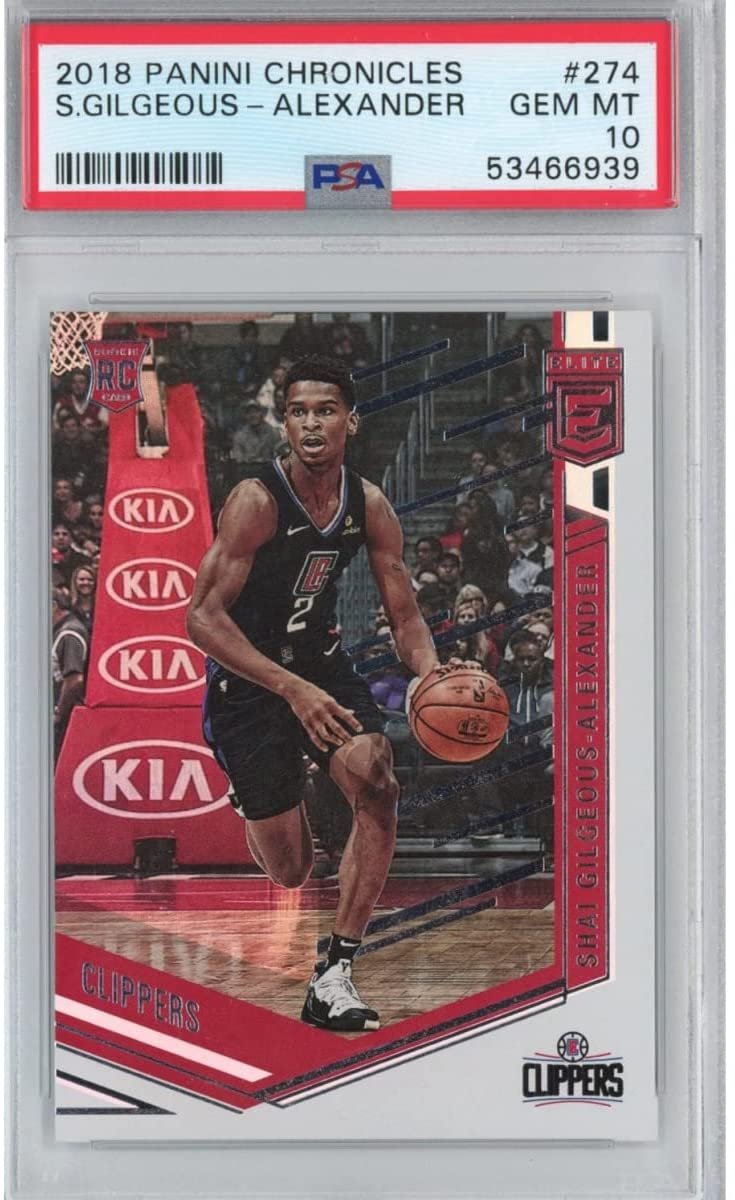 Graded 2018 Panini Chronicles Shai Gilgeous-Alexander #274 Rookie RC Basketball Card PSA 10 Gem Mint