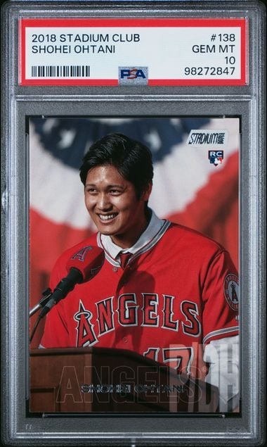 Graded 2018 Topps Stadium Club Shohei Ohtani #138 Rookie RC Baseball Card PSA 10 Gem Mint