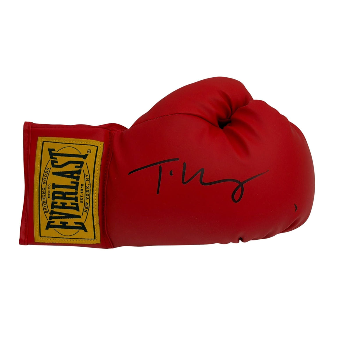 Autographed/Signed Tyson Fury Red Everlast Boxing Glove JSA COA Auto