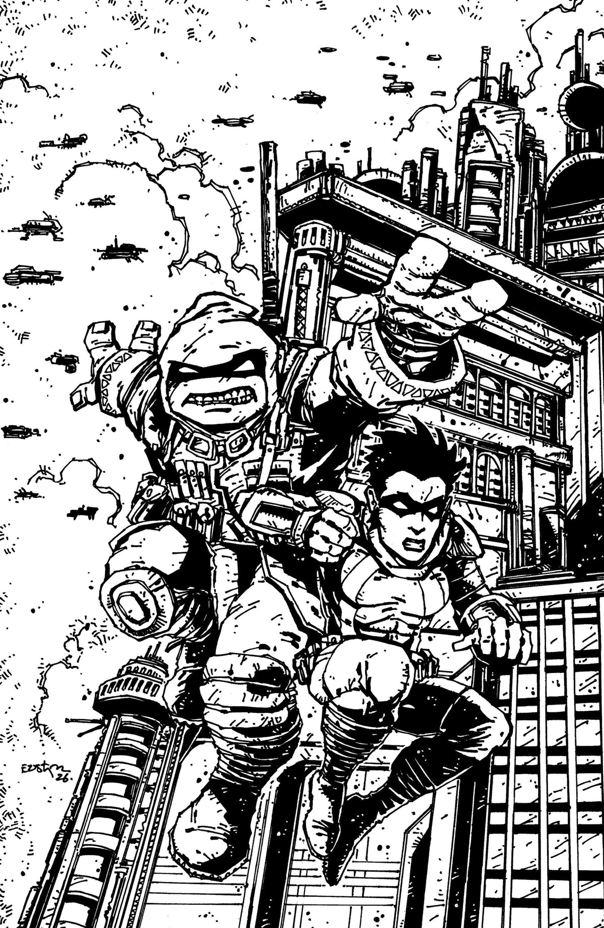 Teenage Mutant Ninja Turtles The Last Ronin Training Day F 1:50 Eastman Virgin B&W (07/15/2026) Idw