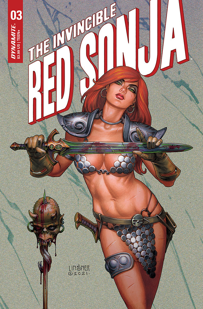 Invincible Red Sonja #3 B Jospeh Michael Linsner (07/14/2021) Dynamite