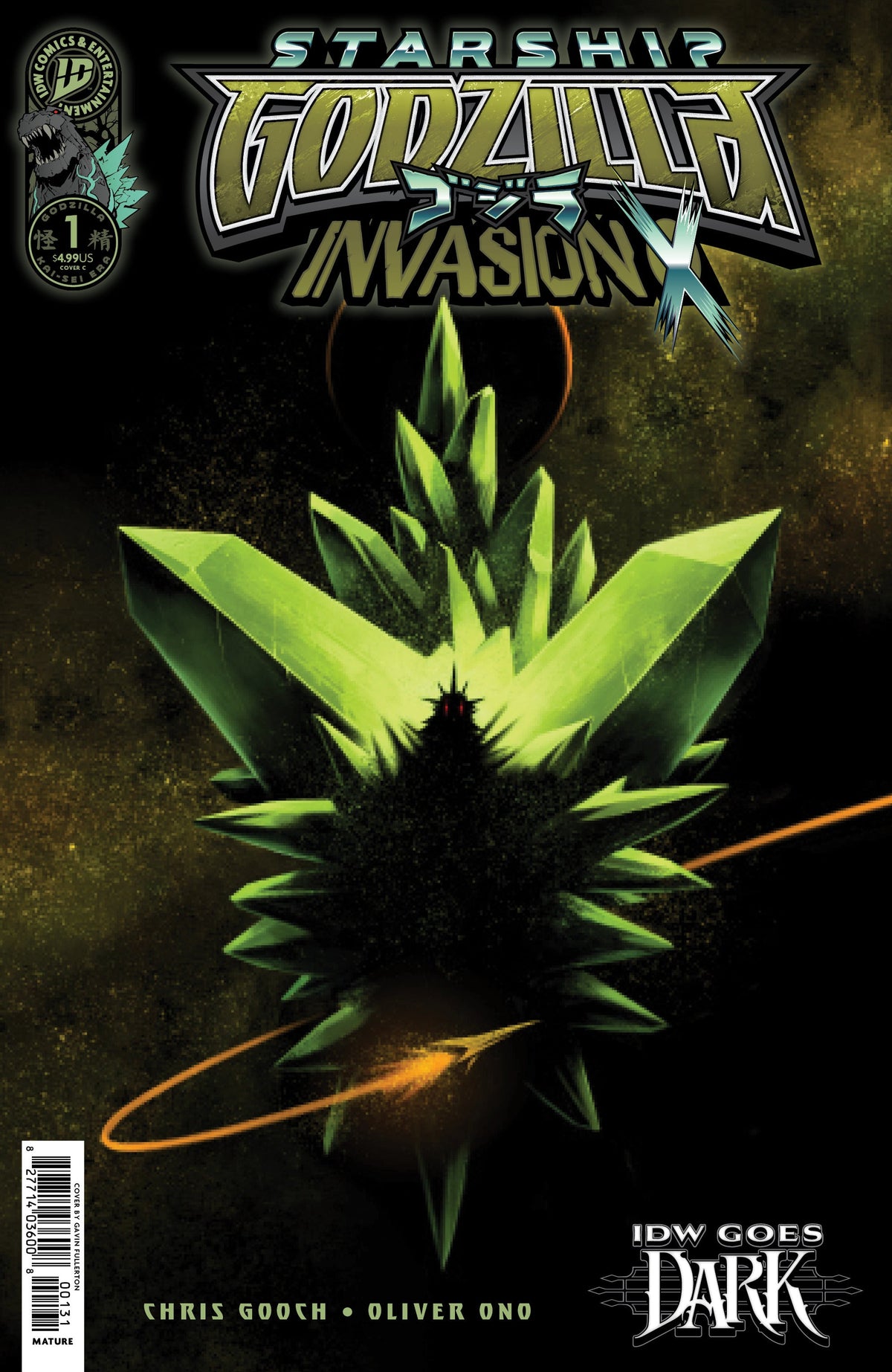 Starship Godzilla Invasion X [Kai-Sei Era] #1 C Fullerton Idw Goes Dark Variant (10/14/2026) Idw