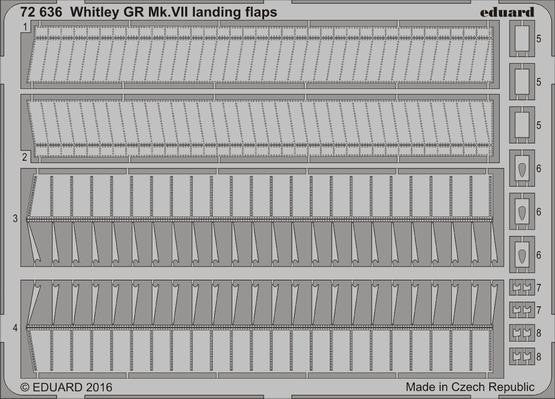 Eduard 72636 1/72 Aircraft- Whitley GR Mk VII Landing Flaps for ARX