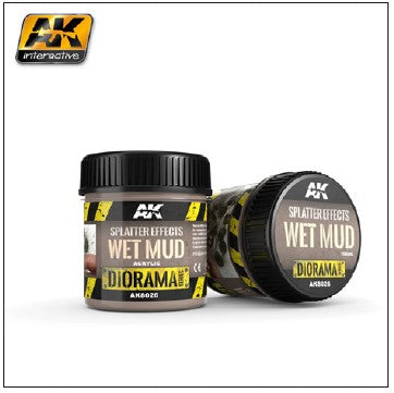 AK Interactive 8026 Diorama Series: Splatter Effects Wet Mud Acrylic 100ml Bottl