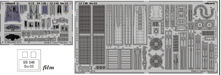 Eduard 73548 1/72 Aircraft- Su33 for TSM (Painted)