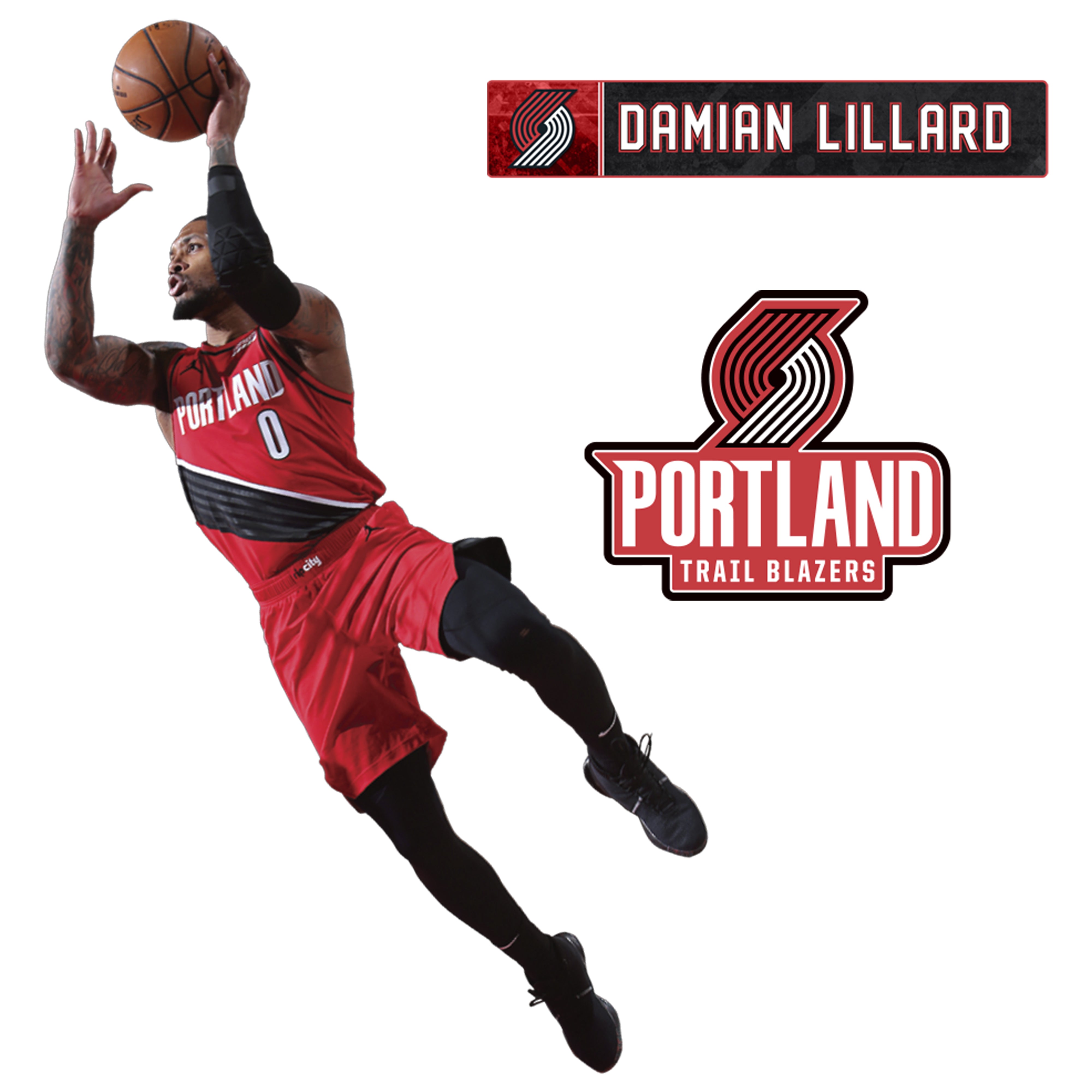 Damian Lillard - RealBig Collection - Official NBA - Portland Trail Blazers - Reusable Vinyl Wall Decals