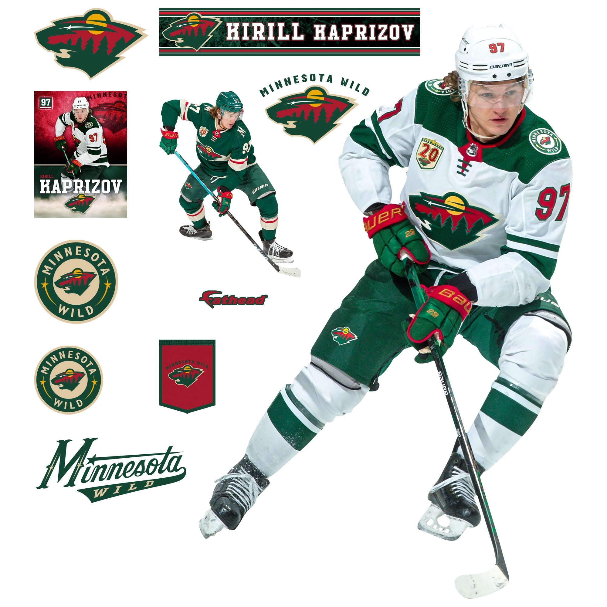 Kirill Kaprizov - RealBig Collection - Official NHL - Minnesota Wild - Reusable Vinyl Wall Decals #1