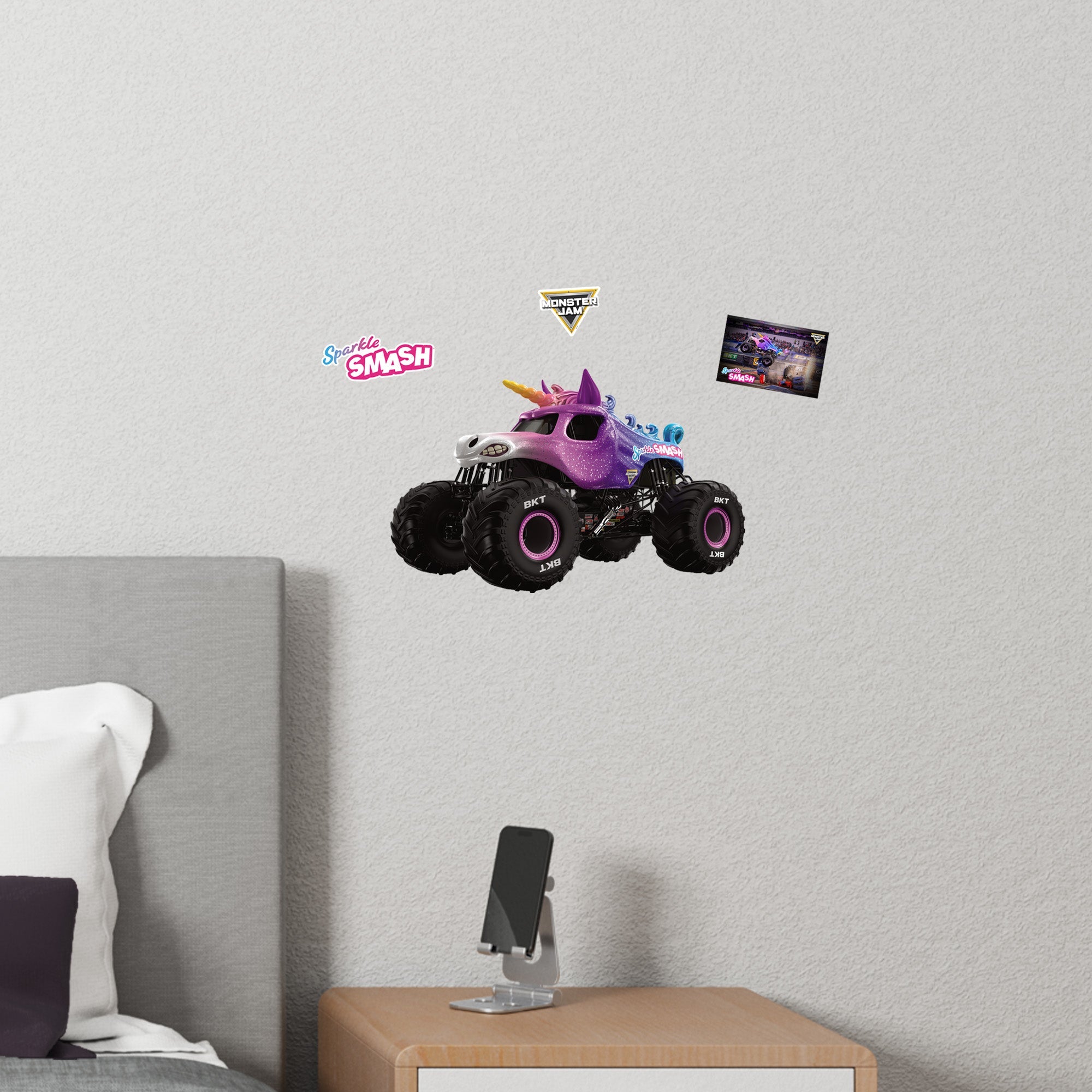 Sparkle Smash - RealBig Collection - Official Monster Jam - Reusable Vinyl Wall Decals