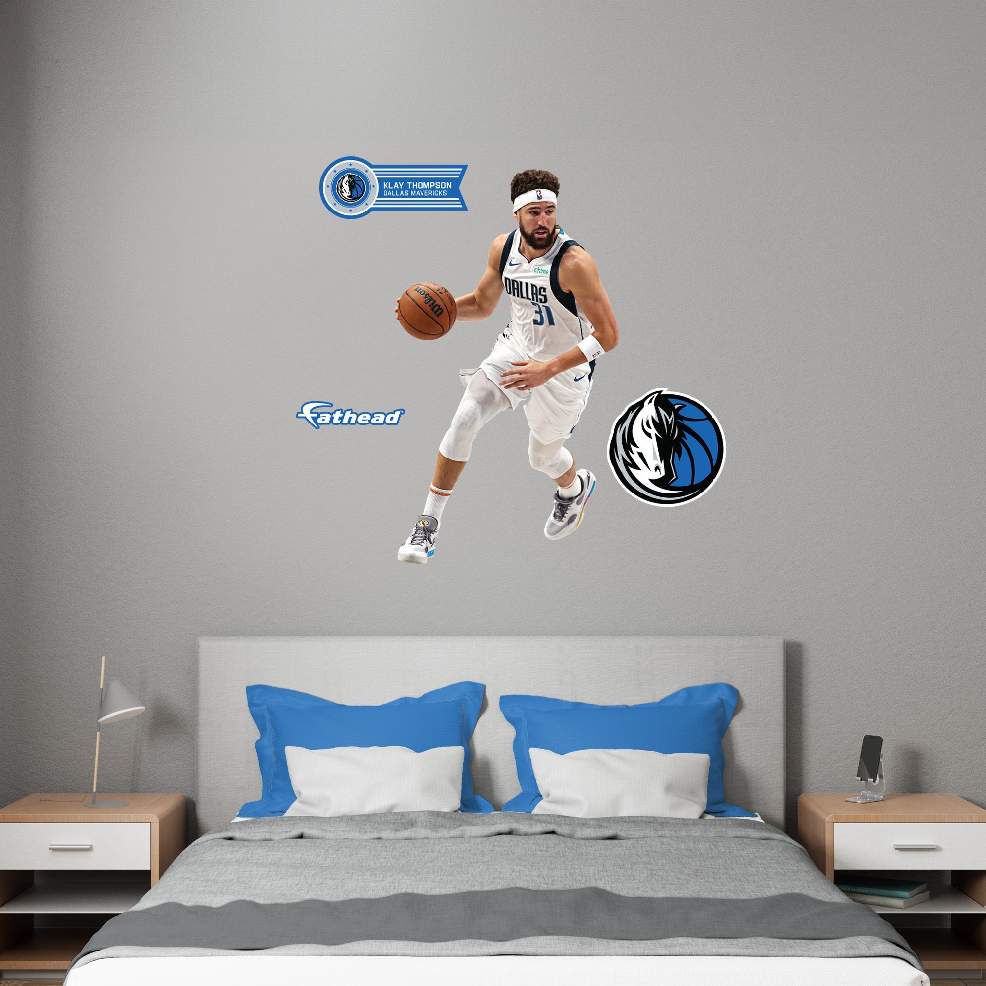 Klay Thompson - RealBig Collection - Official NBA - Dallas Mavericks - Reusable Vinyl Wall Decals