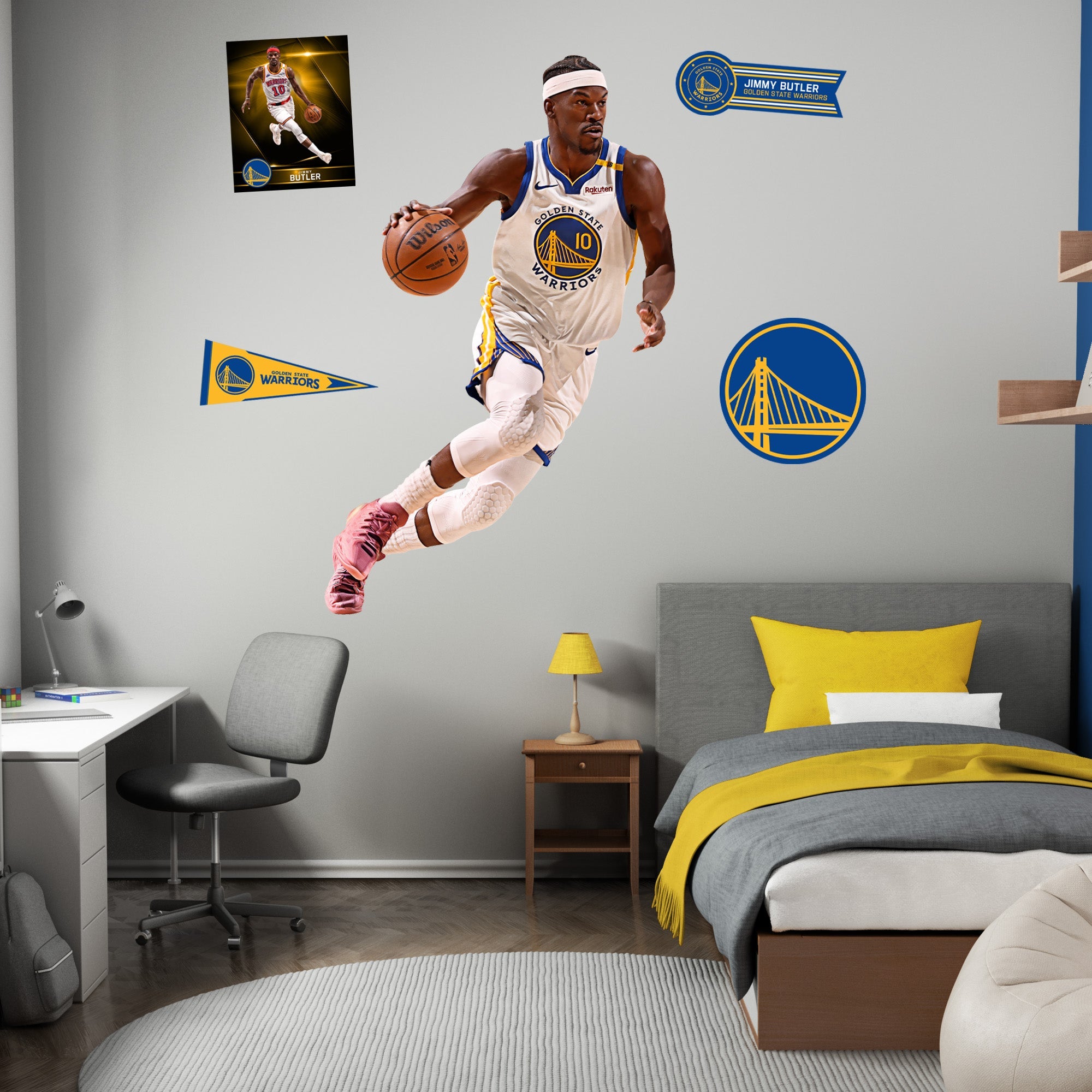 Jimmy Butler - RealBig Collection - Official NBA - Golden State Warriors - Reusable Vinyl Wall Decals