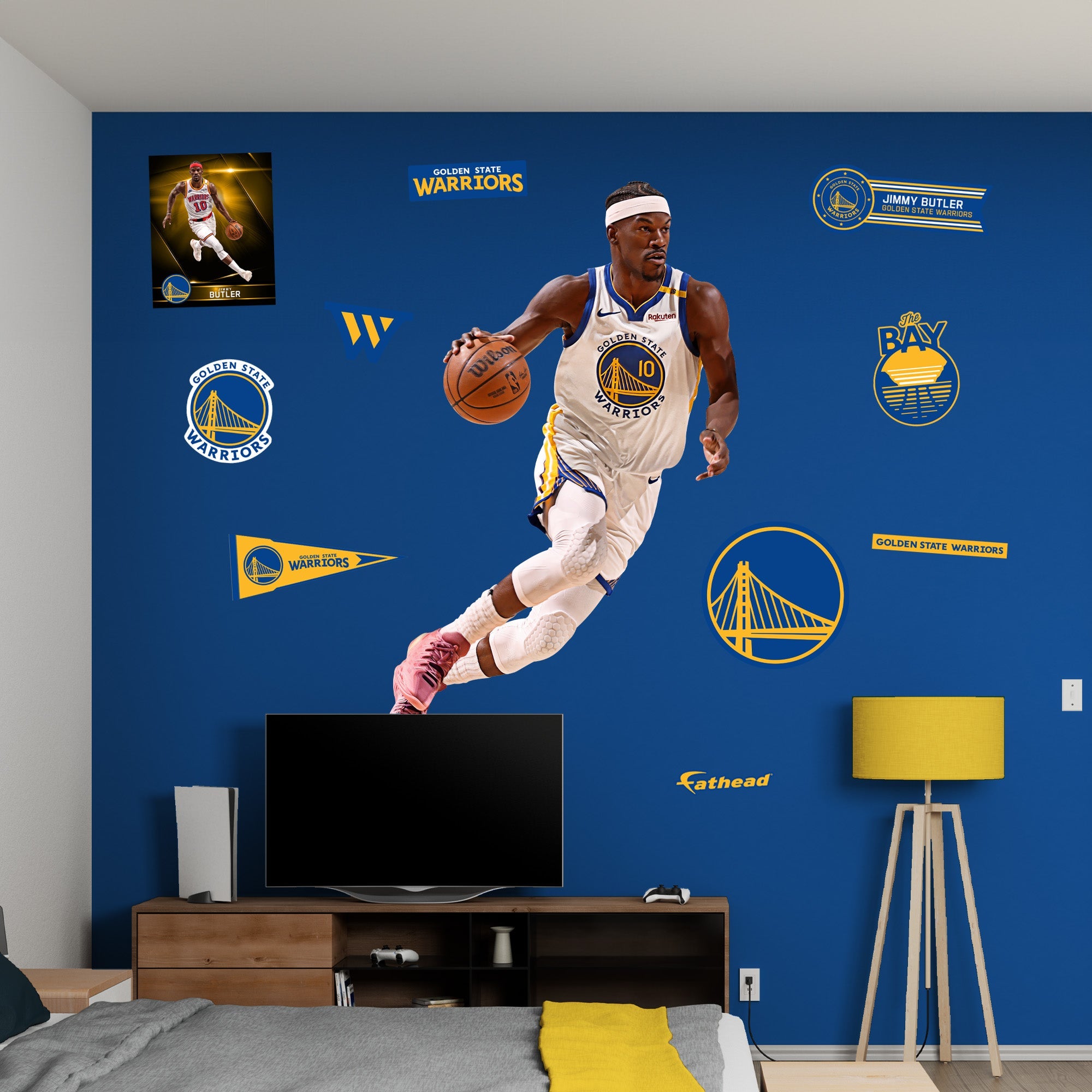 Jimmy Butler - RealBig Collection - Official NBA - Golden State Warriors - Reusable Vinyl Wall Decals