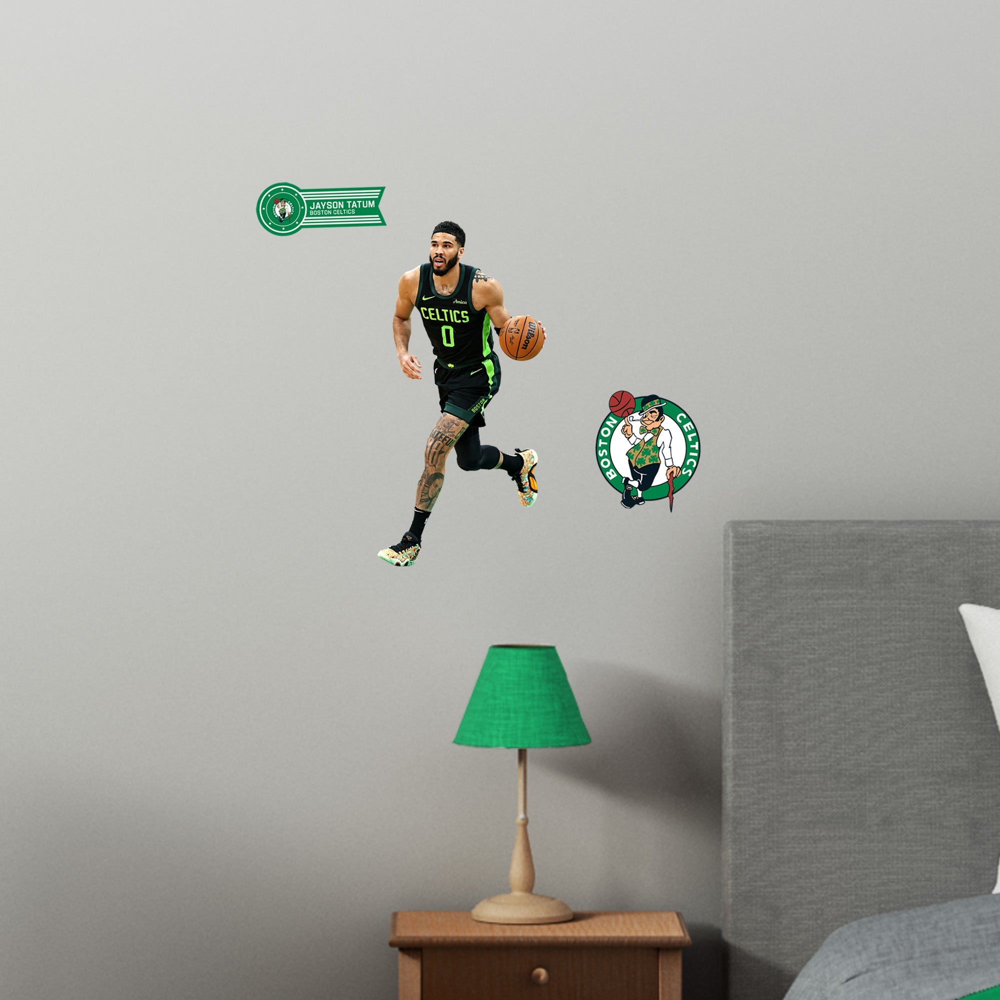 Jayson Tatum - RealBig City Collection - Official NBA - Boston Celtics - Reusable Vinyl Wall Decals