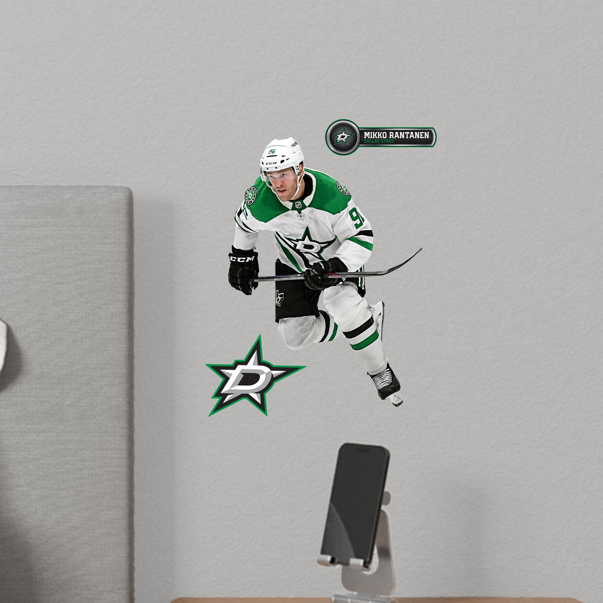 Mikko Rantanen - RealBig Collection - Official NHL - Dallas Stars - Reusable Vinyl Wall Decals