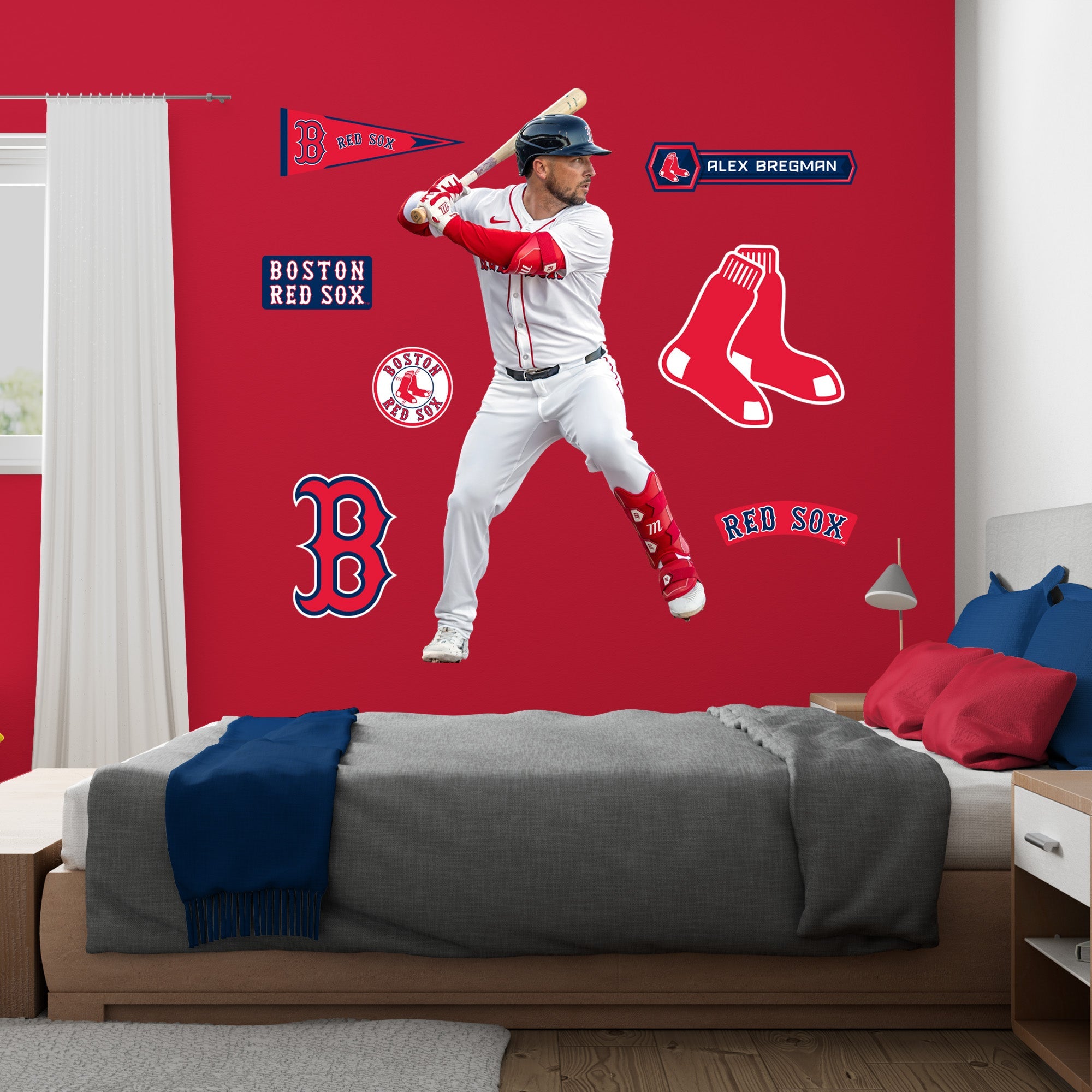 Alex Bregman - RealBig Collection - Official MLB - Boston Red Sox - Reusable Vinyl Wall Decals
