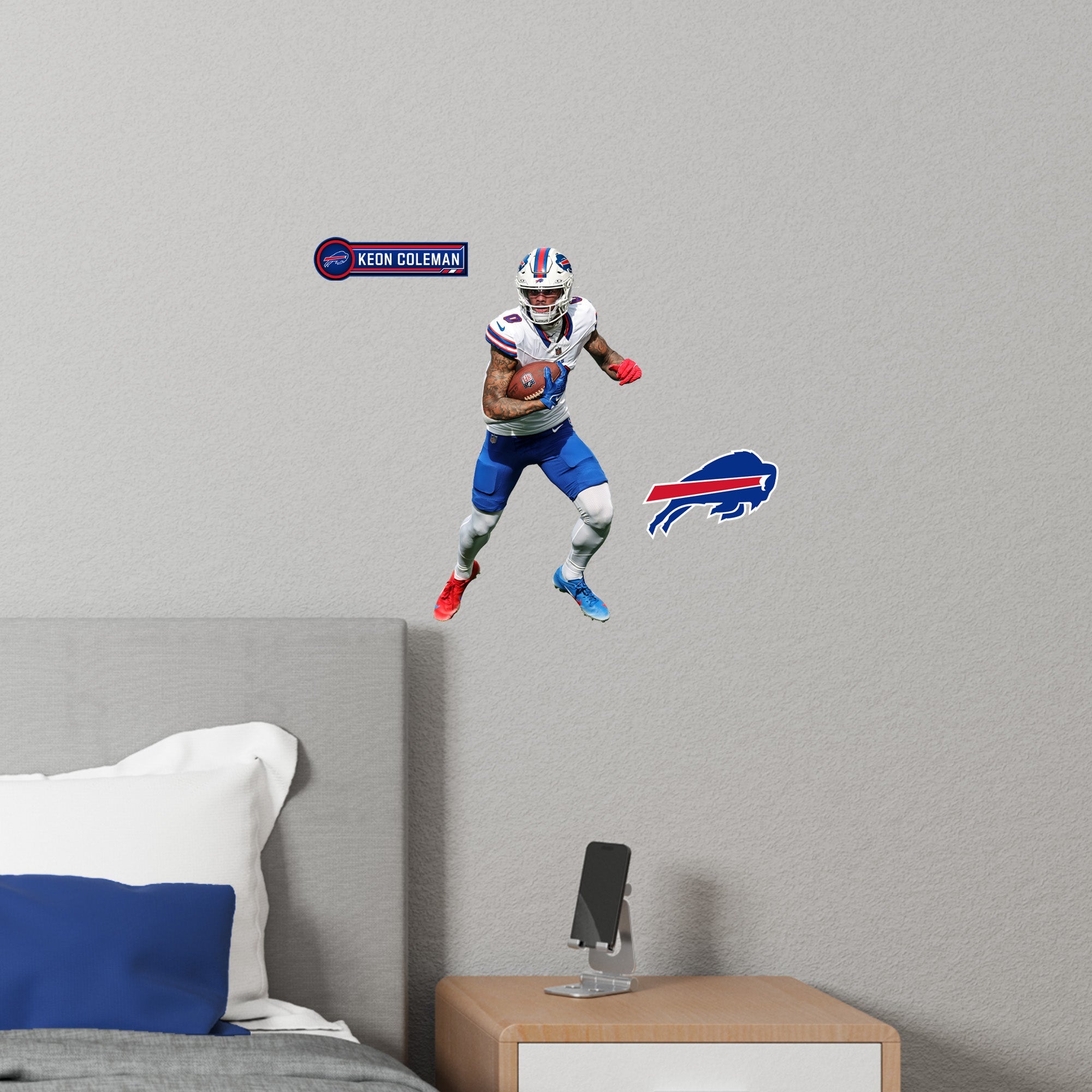Keon Coleman - RealBig Collection - Official NFL - Buffalo Bills - Reusable Vinyl Wall Decals