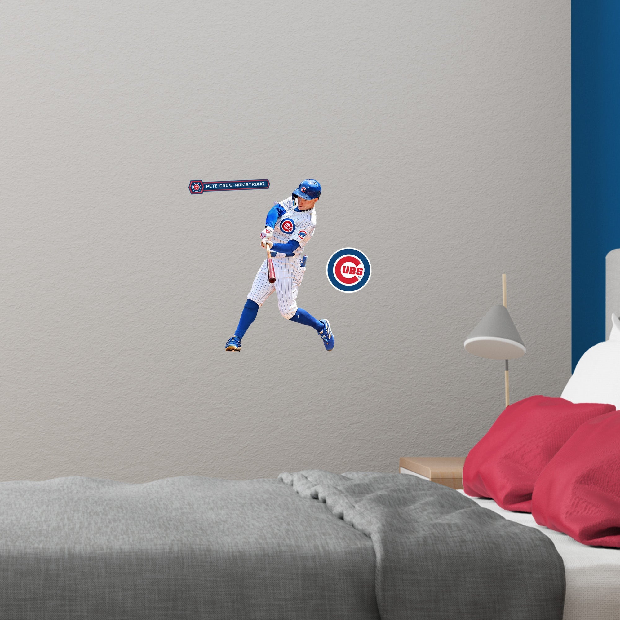 Pete Crow-Armstrong - RealBig Collection - Official MLB - Chicago Cubs - Reusable Vinyl Wall Decals