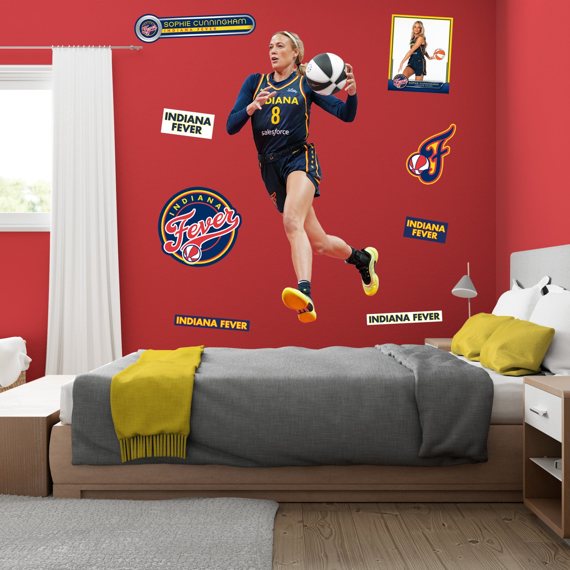 Sophie Cunningham - RealBig Collection - Official WNBA - Indiana Fever - Reusable Vinyl Wall Decals