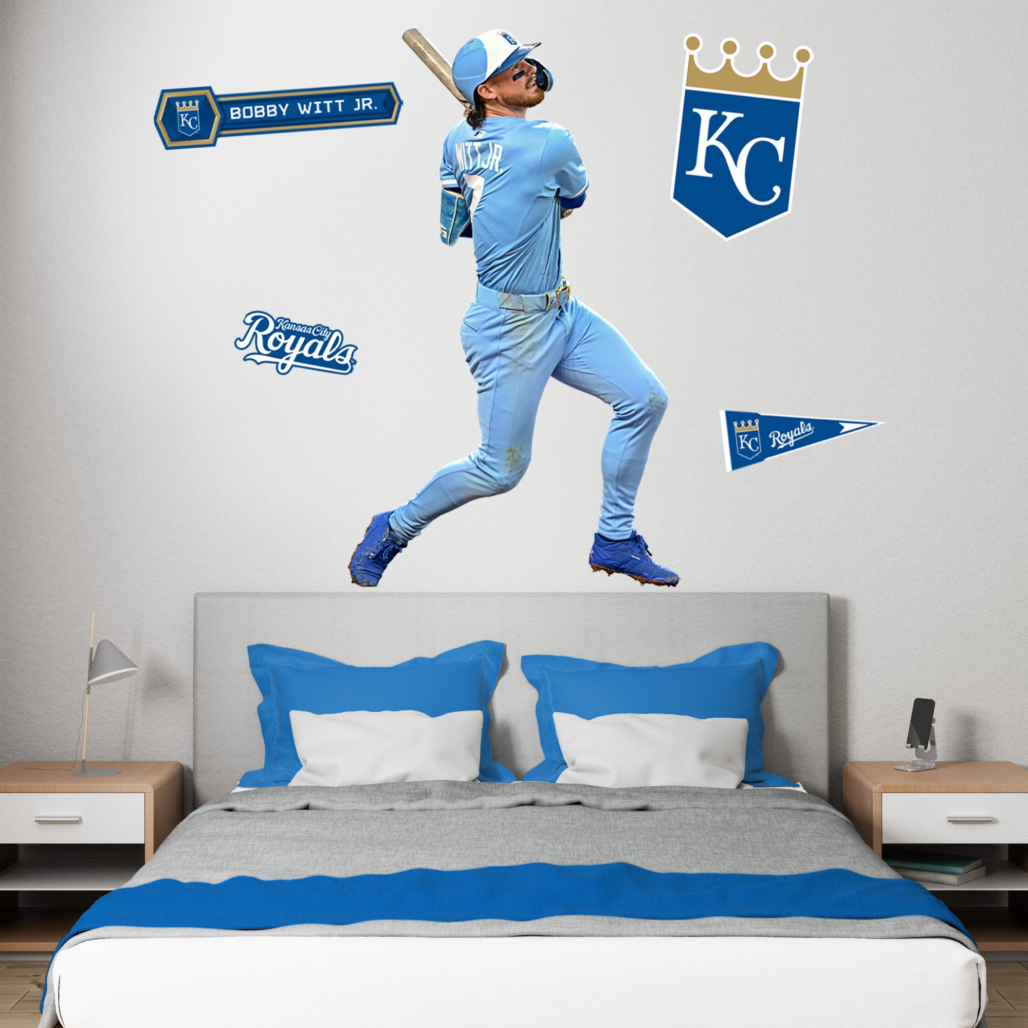 Bobby Witt Jr. - RealBig Collection - Official MLB - Kansas City Royals - Reusable Vinyl Wall Decals