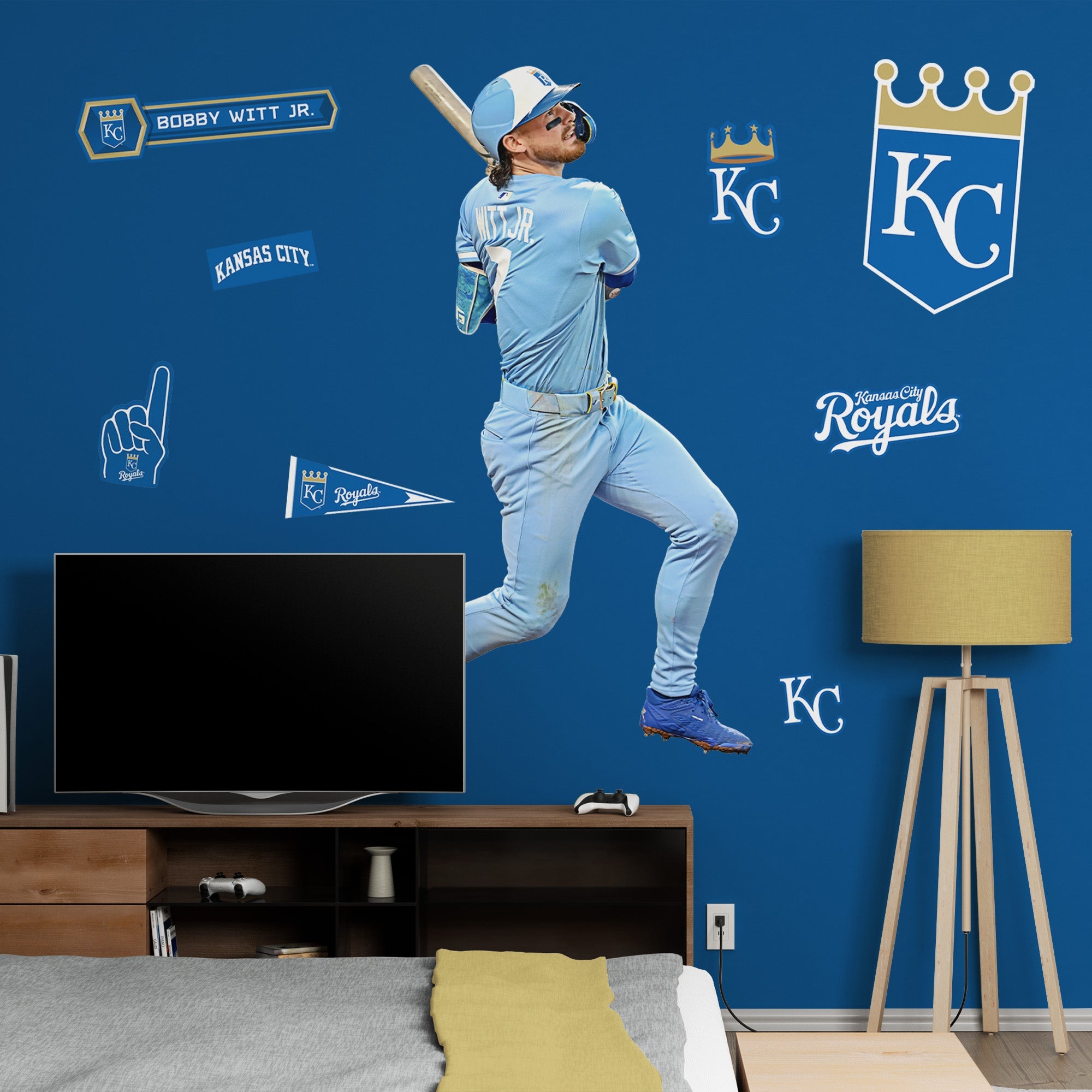 Bobby Witt Jr. - RealBig Collection - Official MLB - Kansas City Royals - Reusable Vinyl Wall Decals