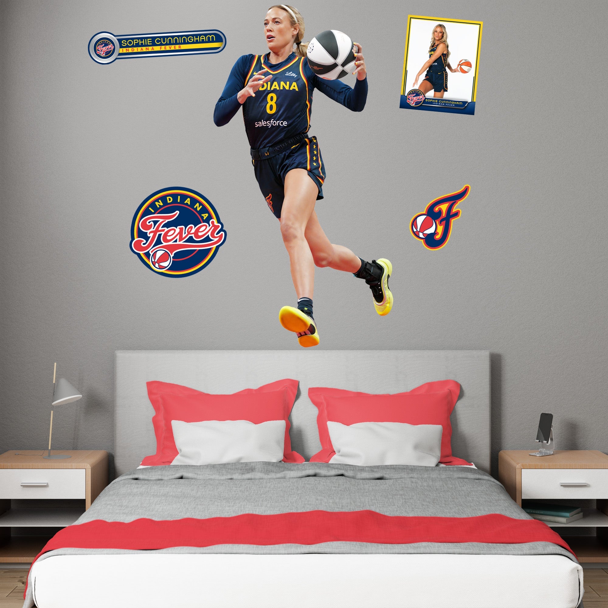 Sophie Cunningham - RealBig Collection - Official WNBA - Indiana Fever - Reusable Vinyl Wall Decals