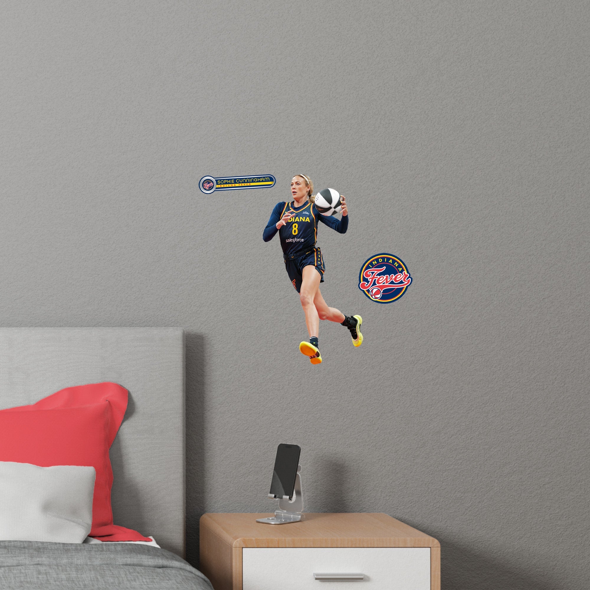 Sophie Cunningham - RealBig Collection - Official WNBA - Indiana Fever - Reusable Vinyl Wall Decals