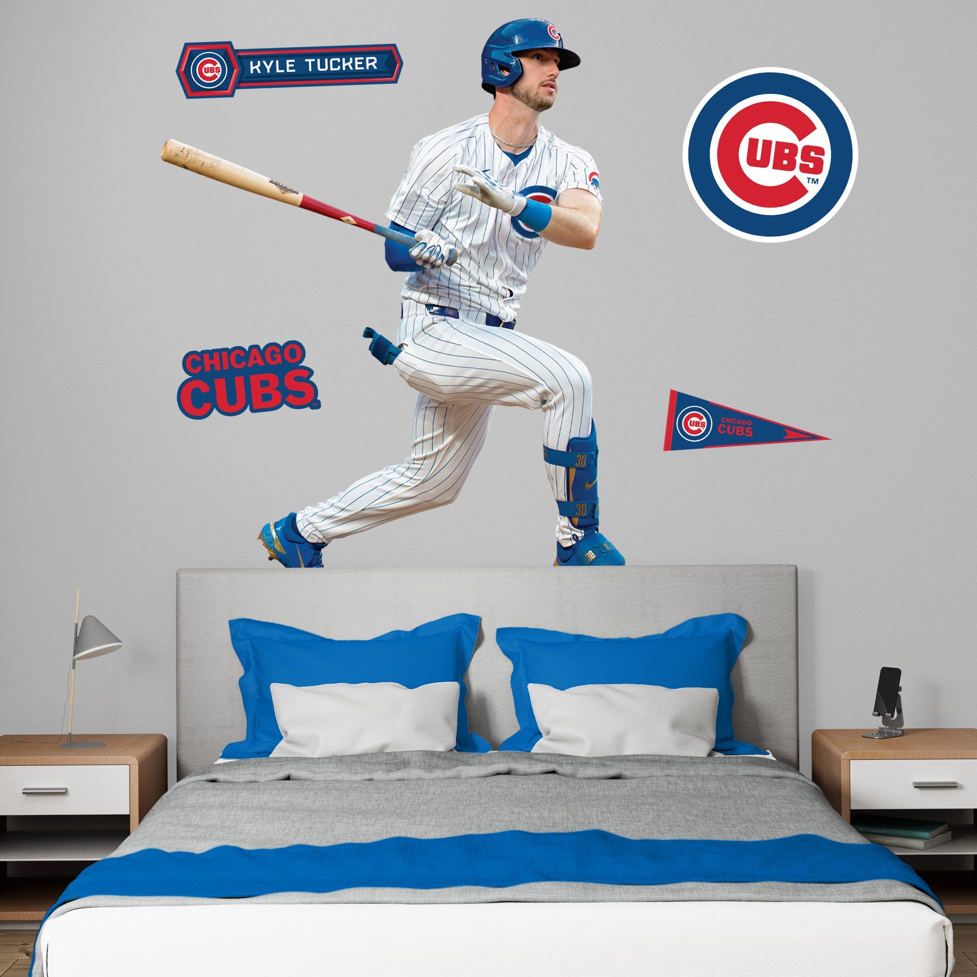 Kyle Tucker - RealBig Collection - Official MLB - Chicago Cubs - Reusable Vinyl Wall Decals