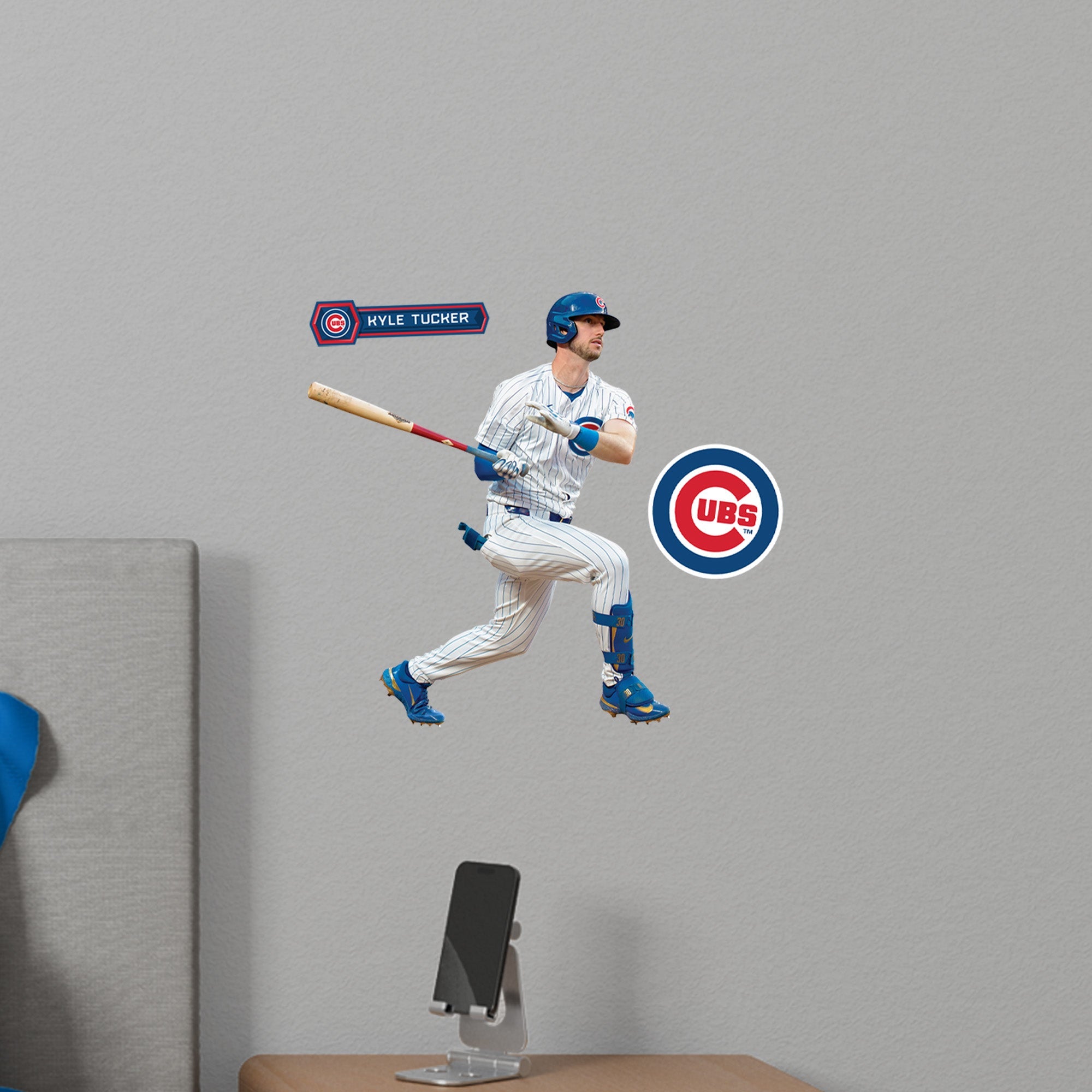 Kyle Tucker - RealBig Collection - Official MLB - Chicago Cubs - Reusable Vinyl Wall Decals
