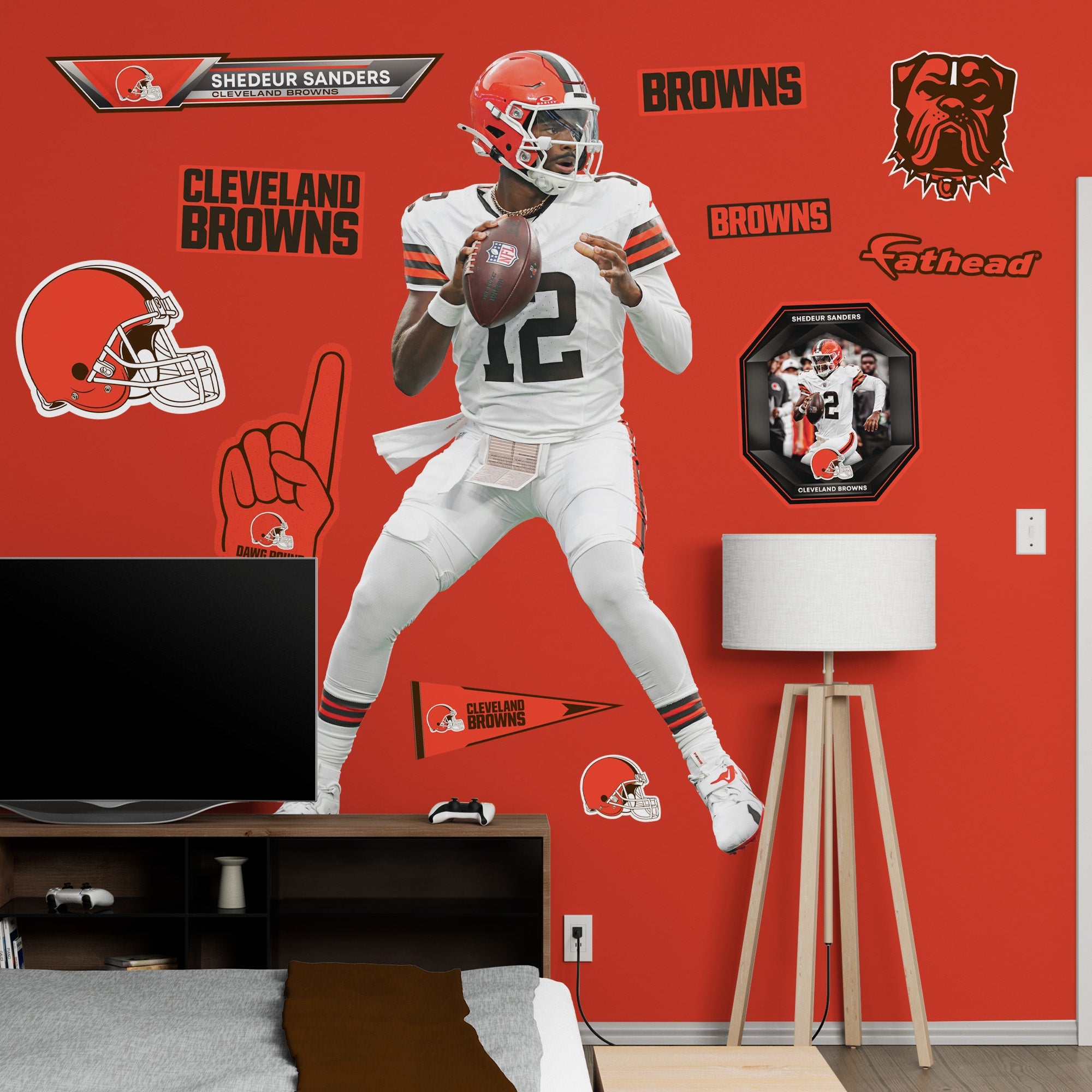 Shedeur Sanders - RealBig Collection - Official NFL - Cleveland Browns - Reusable Vinyl Wall Decals