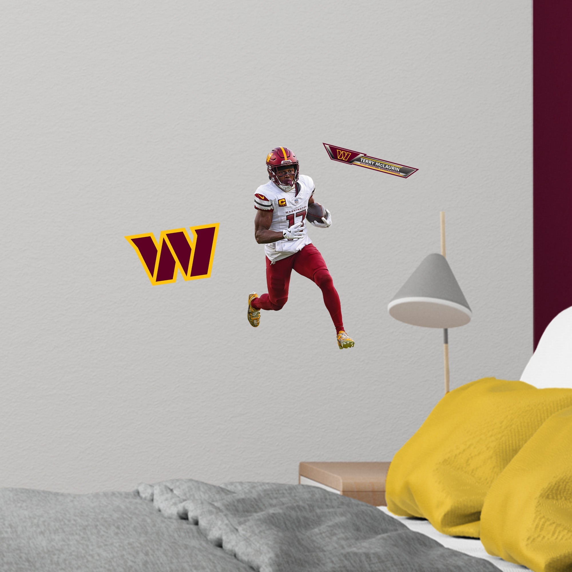 Terry McLaurin - RealBig Collection - Official NFL - Washington Commanders - Reusable Vinyl Wall Decals