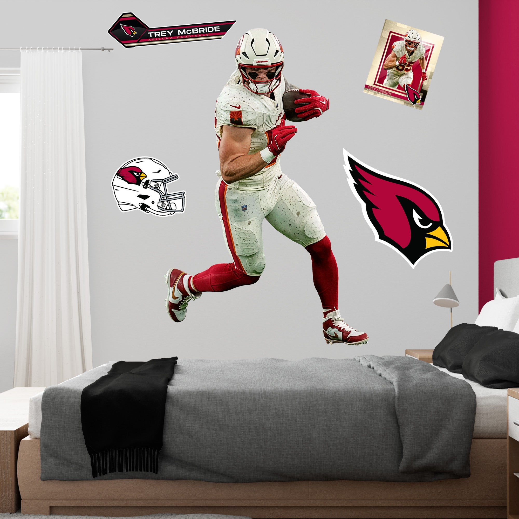 Trey McBride - RealBig Rivalry Uniform Collection - Official NFL - Arizona Cardinals - Reusable Vinyl Wall Decals