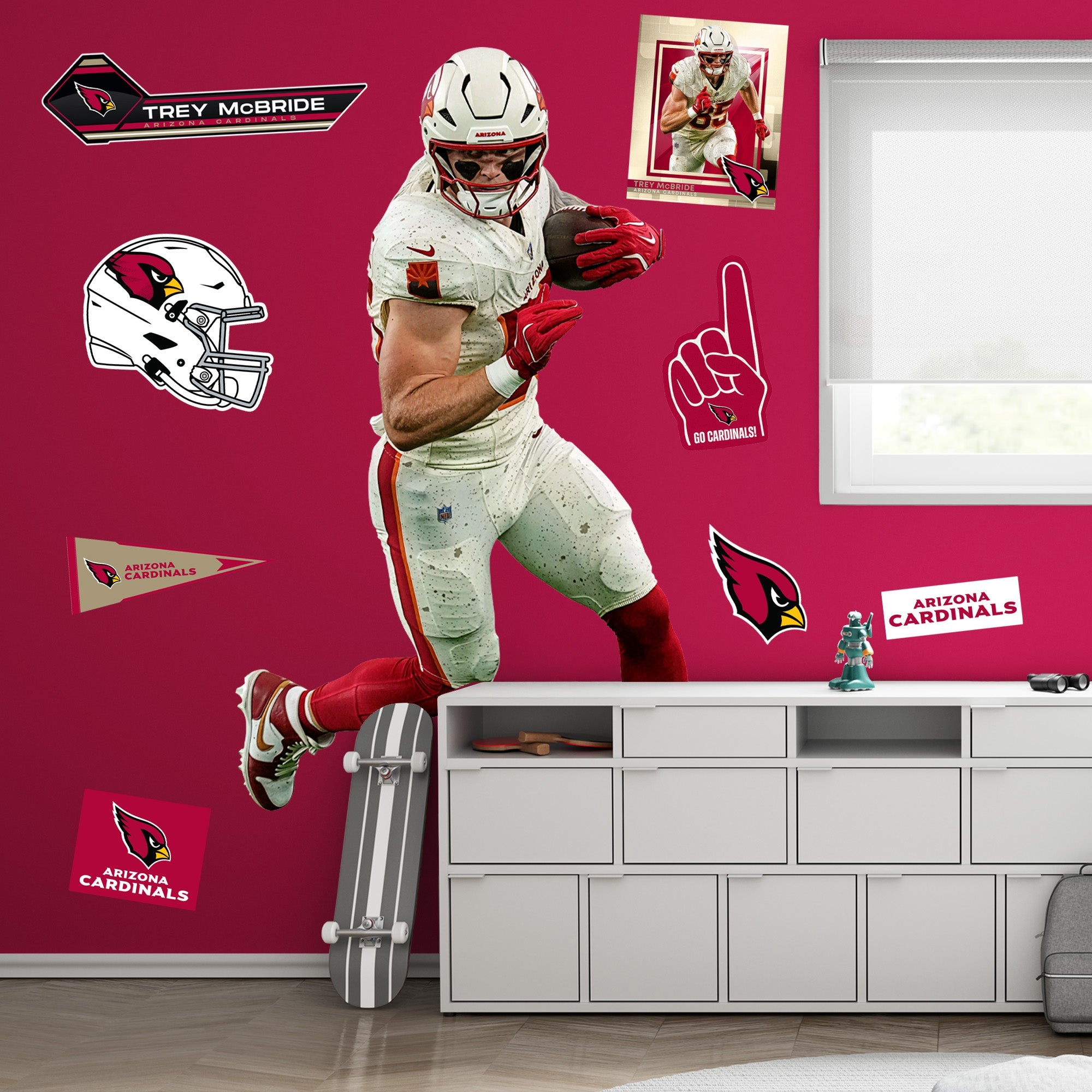 Trey McBride - RealBig Rivalry Uniform Collection - Official NFL - Arizona Cardinals - Reusable Vinyl Wall Decals